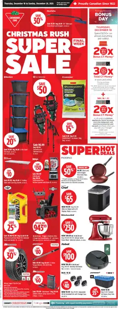Preview of Canadian Tire - Boxing Week Flyer from shop Canadian Tire valid from 18.12.2025 | Page: 5 | Products: Robot, Brush, Table