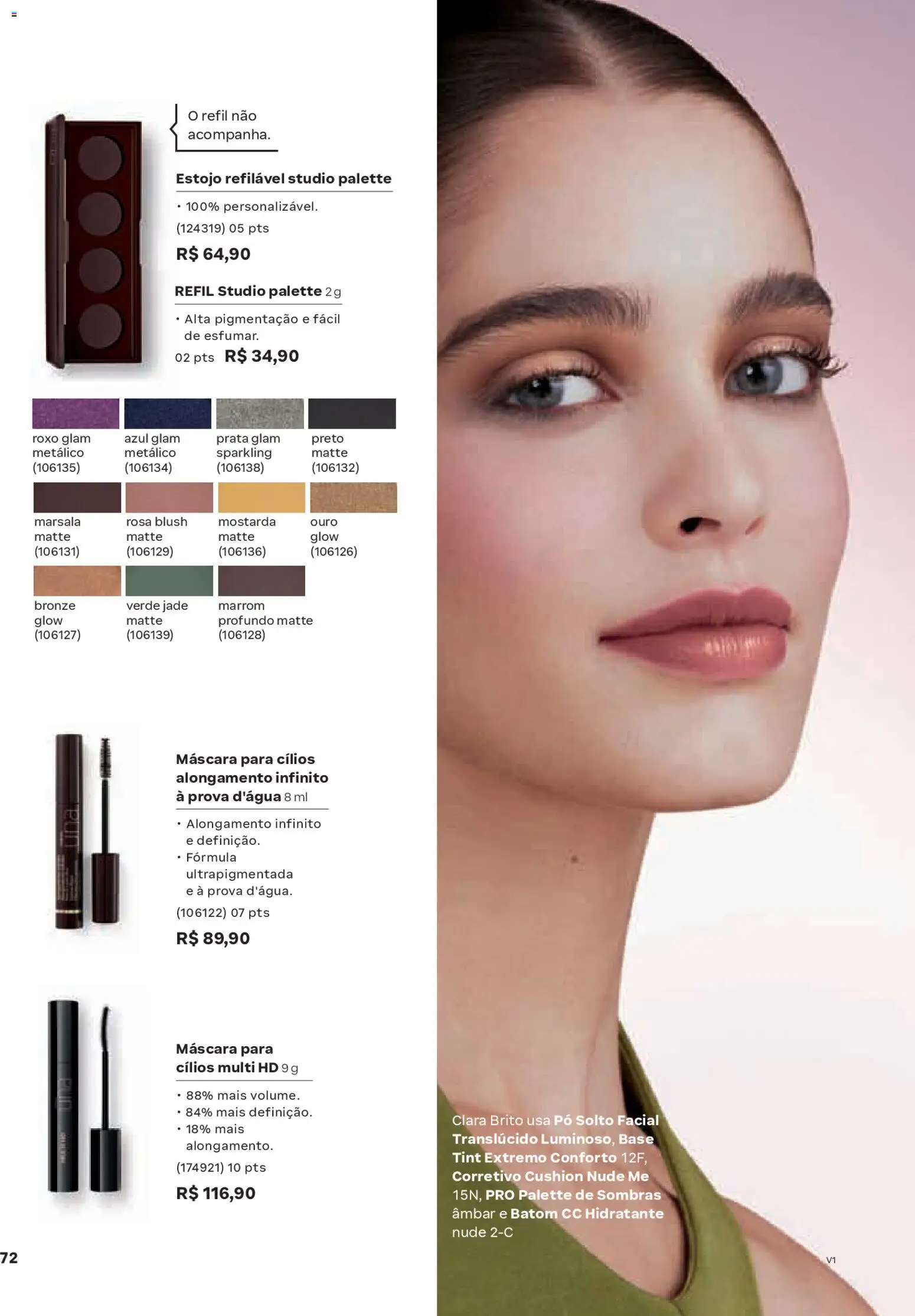 Natura Folheto - válido de 26.12.2025 | Página: 72 | Produtos: Pó, Blush, Máscara para cílios, Batom