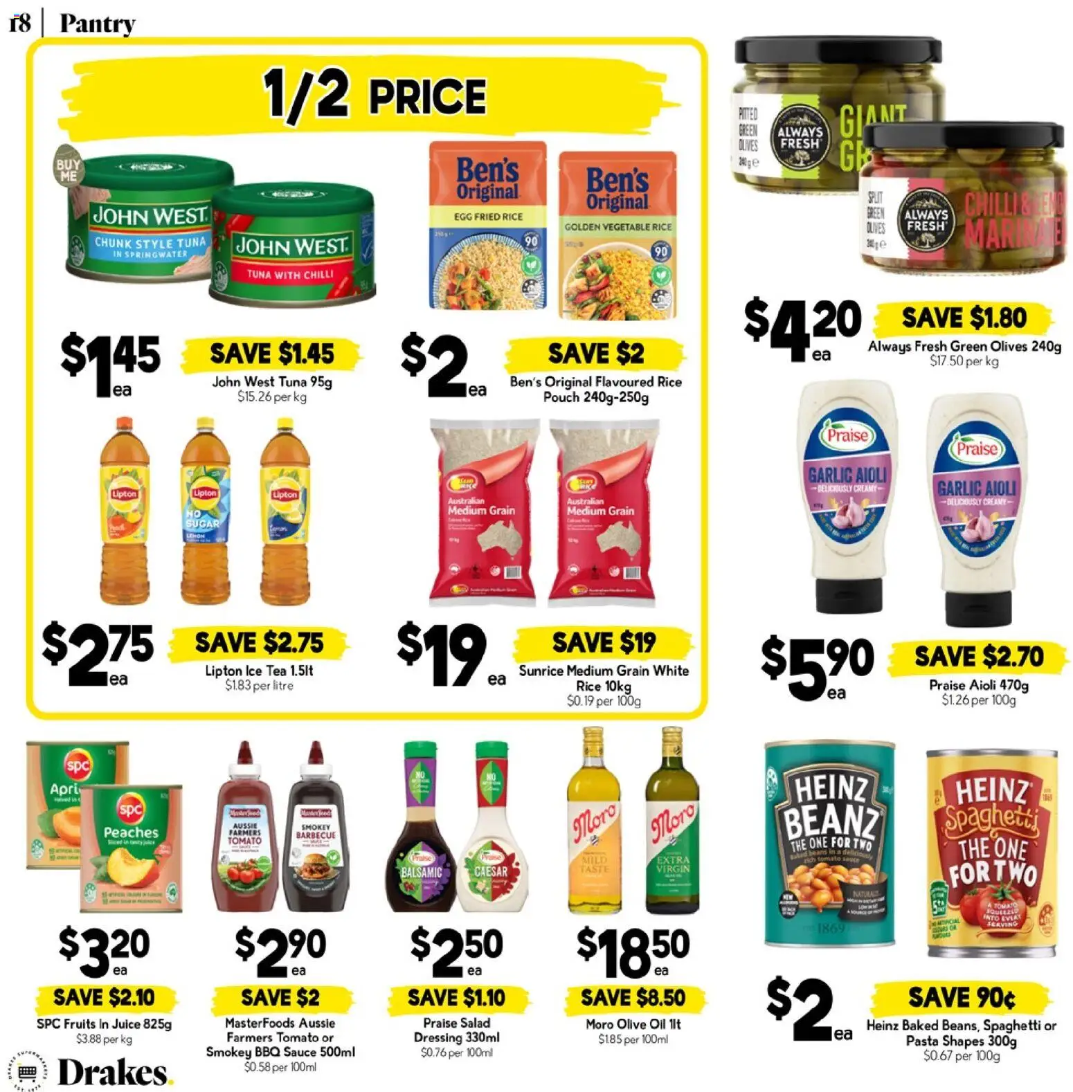 Drakes catalogue - valid from 25.03.2026 | Page: 18 | Products: BBQ Sauce, Oil, Juice, Olive oil