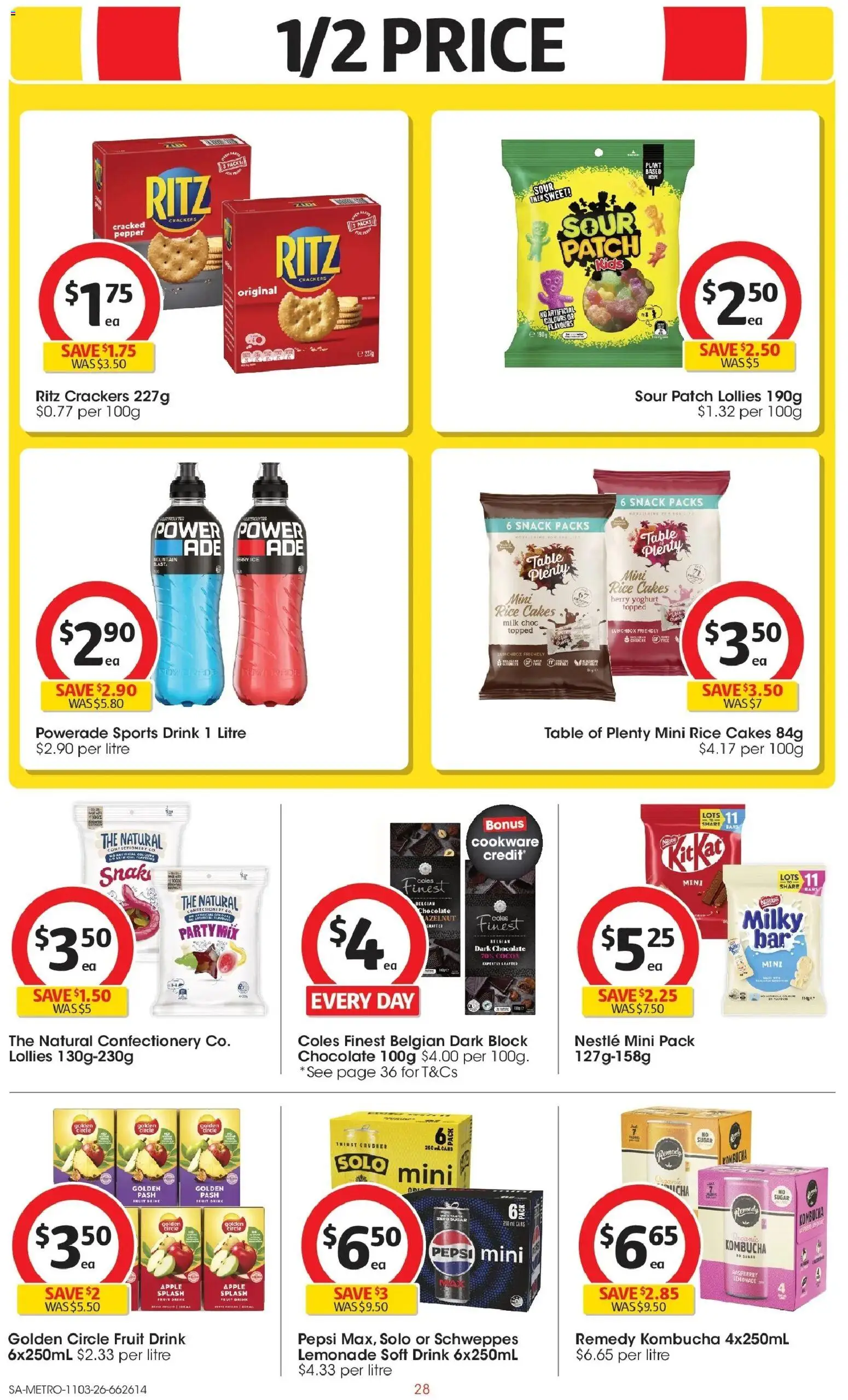 ﻿Coles catalogue valid from 11/03/2026 > Online Australia | Page: 28 | Products: Milk, Chocolate, Rice, Cookware