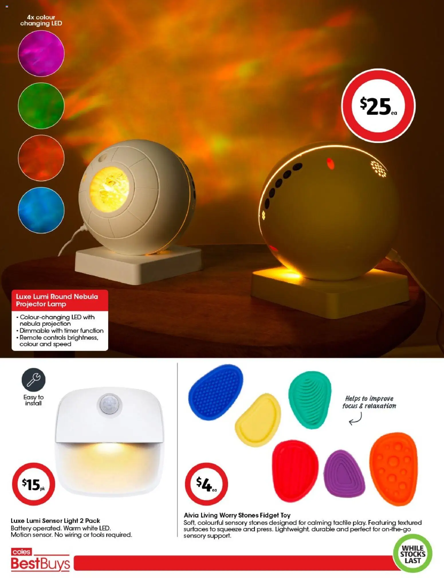 Coles catalogue - valid from 24.04.2026 | Page: 5 | Products: Lamp, Light, Stones, Tools