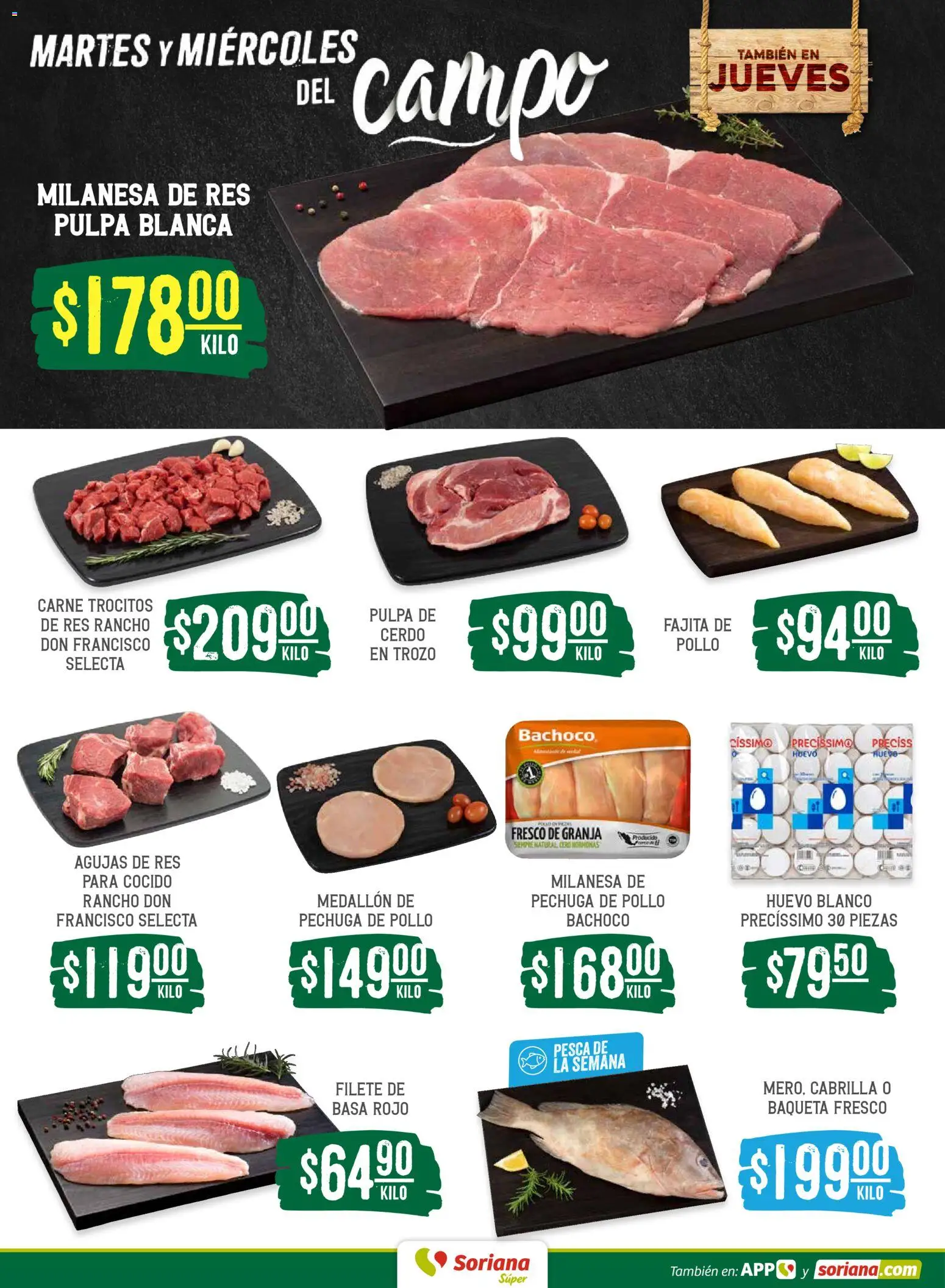 Nuevas ofertas de Soriana válidas en toda la República Mexicana desde el 14.04.2026. ¡Encuentra las mejores ofertas en Soriana Martes y Miércoles del Campo Súper: Tijuana, Mexicali, Ensenada, San Luis Río Colorado y Tecate! | Página: 4 | Productos: Pollo, Milanesa, Huevo, Res