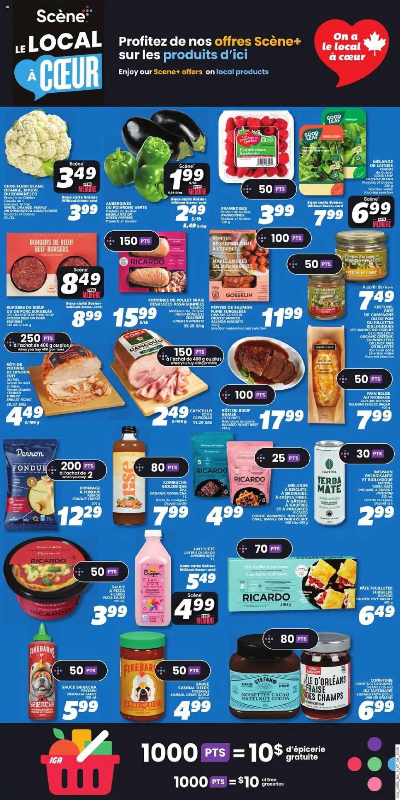 IGA flyer valid from 07.08.2025 | Page: 12 | Products: Beef, Cheese, Bread, Pizza