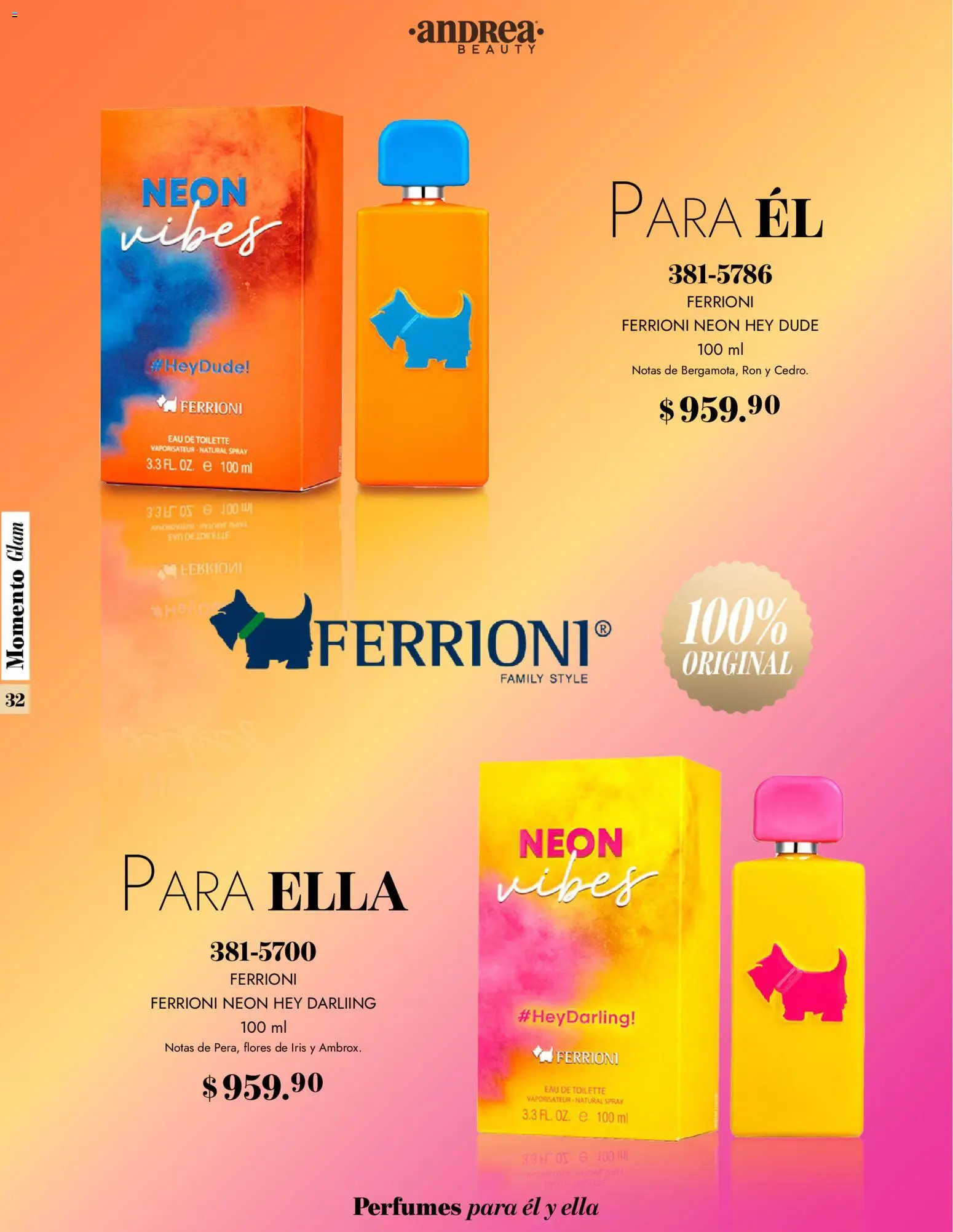 Nuevas ofertas de Andrea válidas en toda la República Mexicana desde el 26.10.2025. ¡Encuentra las mejores ofertas en Andrea catálogo Momento Glam! | Página: 32 | Productos: Eau de toilette