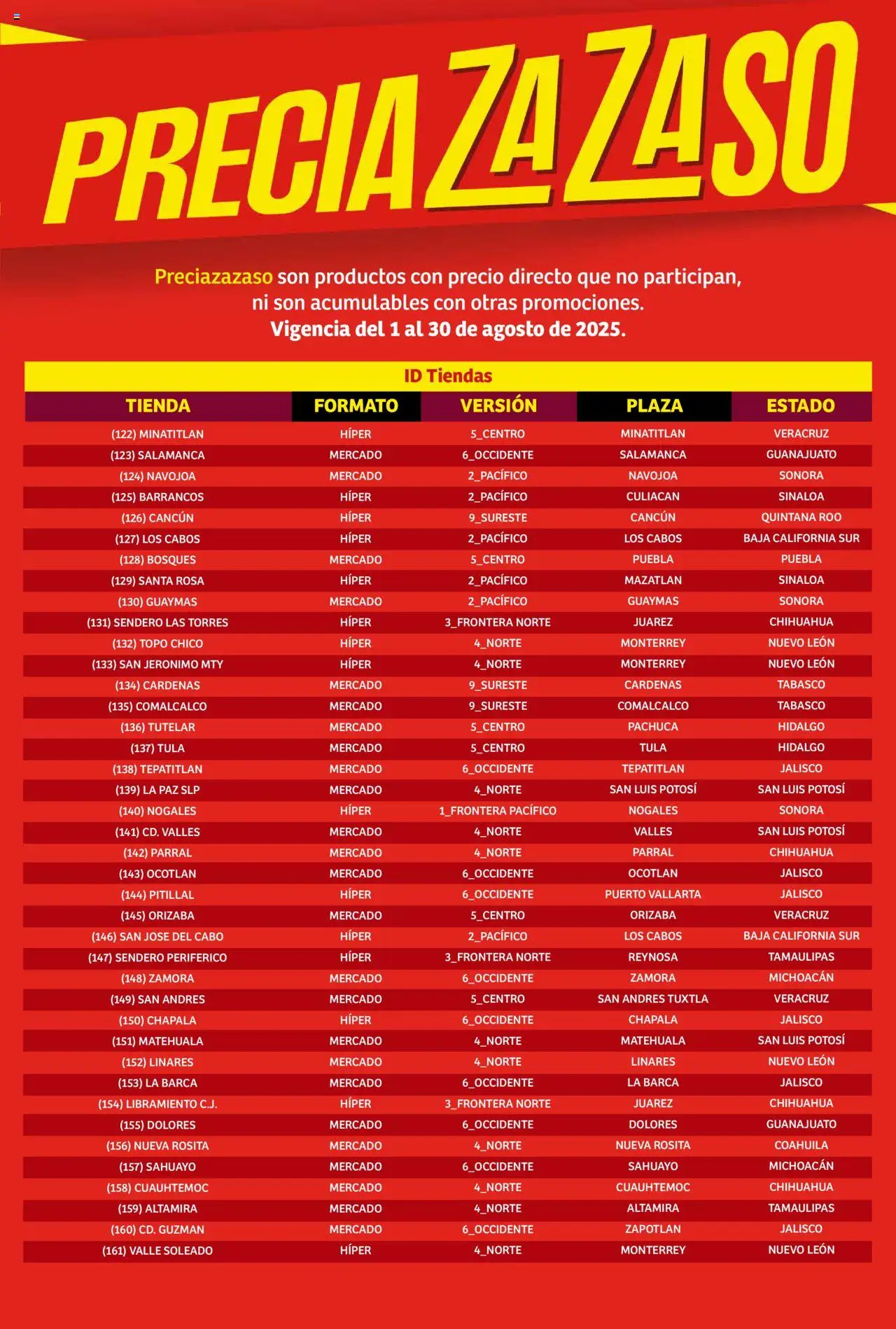 Nuevas ofertas de Soriana válidas en toda la República Mexicana desde el 01.08.2025. ¡Encuentra las mejores ofertas en Soriana - Catálogo Preciazazaso Mercado Nacional! | Página: 251