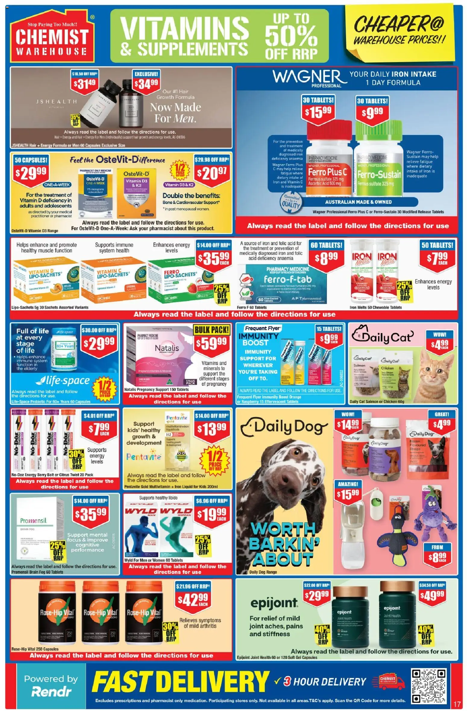 Chemist Warehouse catalogue - valid from 26.03.2026 | Page: 17 | Products: Salmon, Raspberry, Multivitamin, Treatment