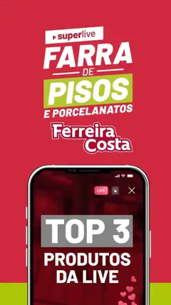 Ferreira Costa - Ofertas Farra de Pisos - Pré-Visualização do folheto da loja Ferreira Costa, válido de 30.07.2025