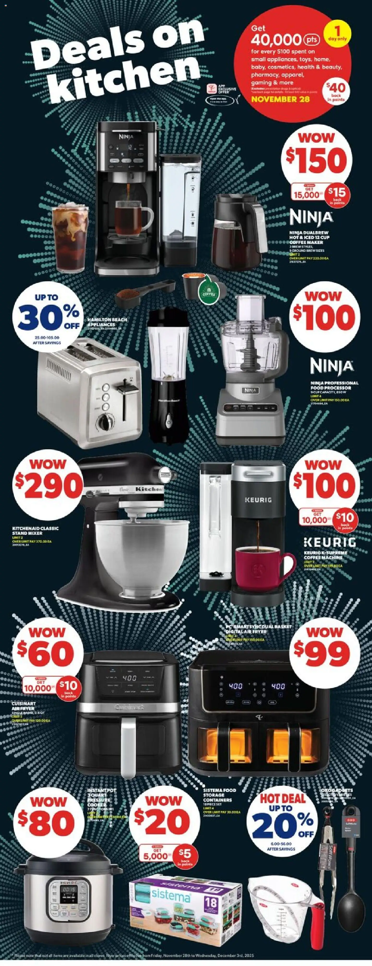 Real Canadian Superstore flyer valid from 28.11.2025 | Page: 3 | Products: Coffee maker, Fryer, Basket, Coffee