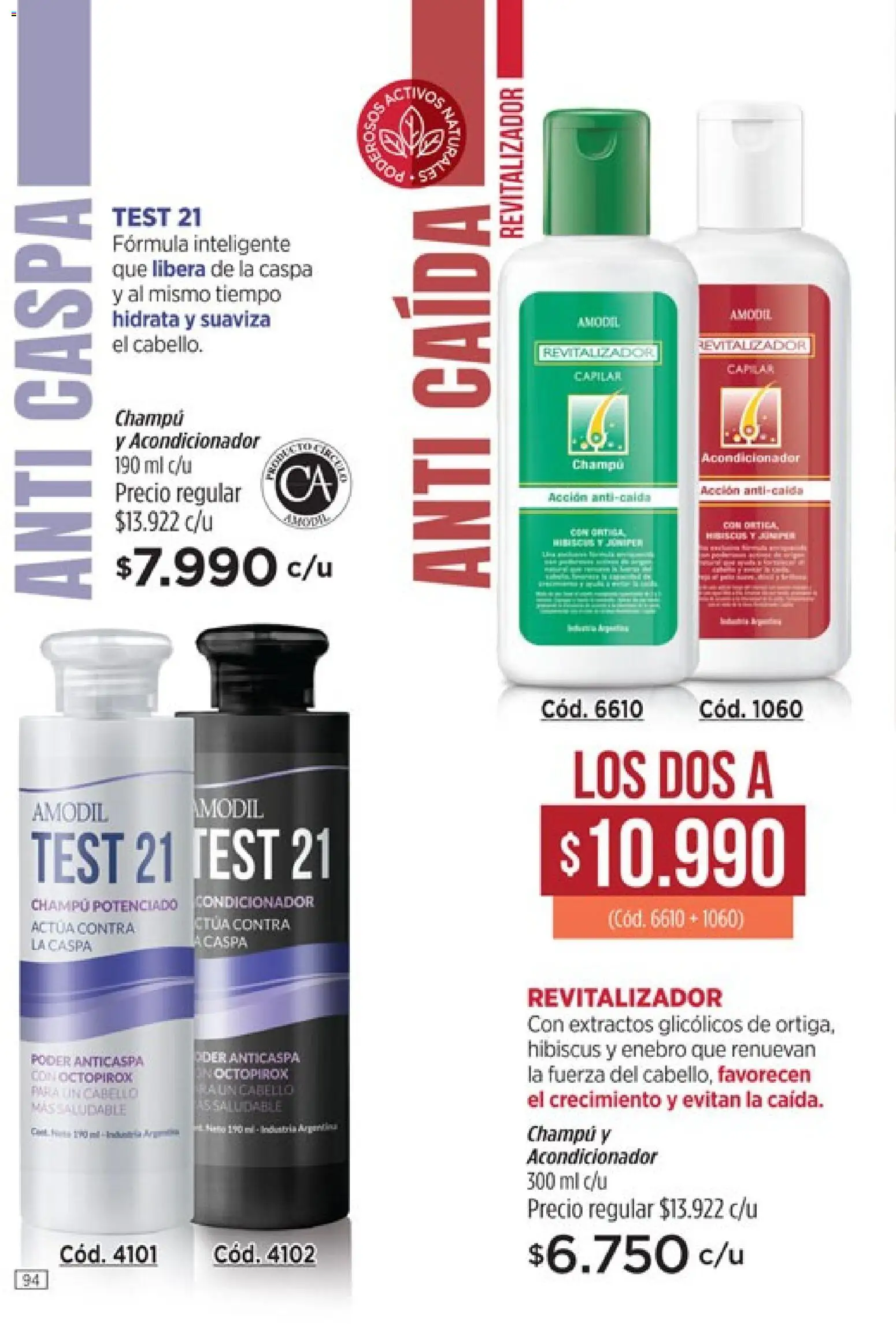 Catálogo Amodil Campaña 3 │ válido desde el 01.03.2026 | Página: 94 | Productos: Champú, Acondicionador