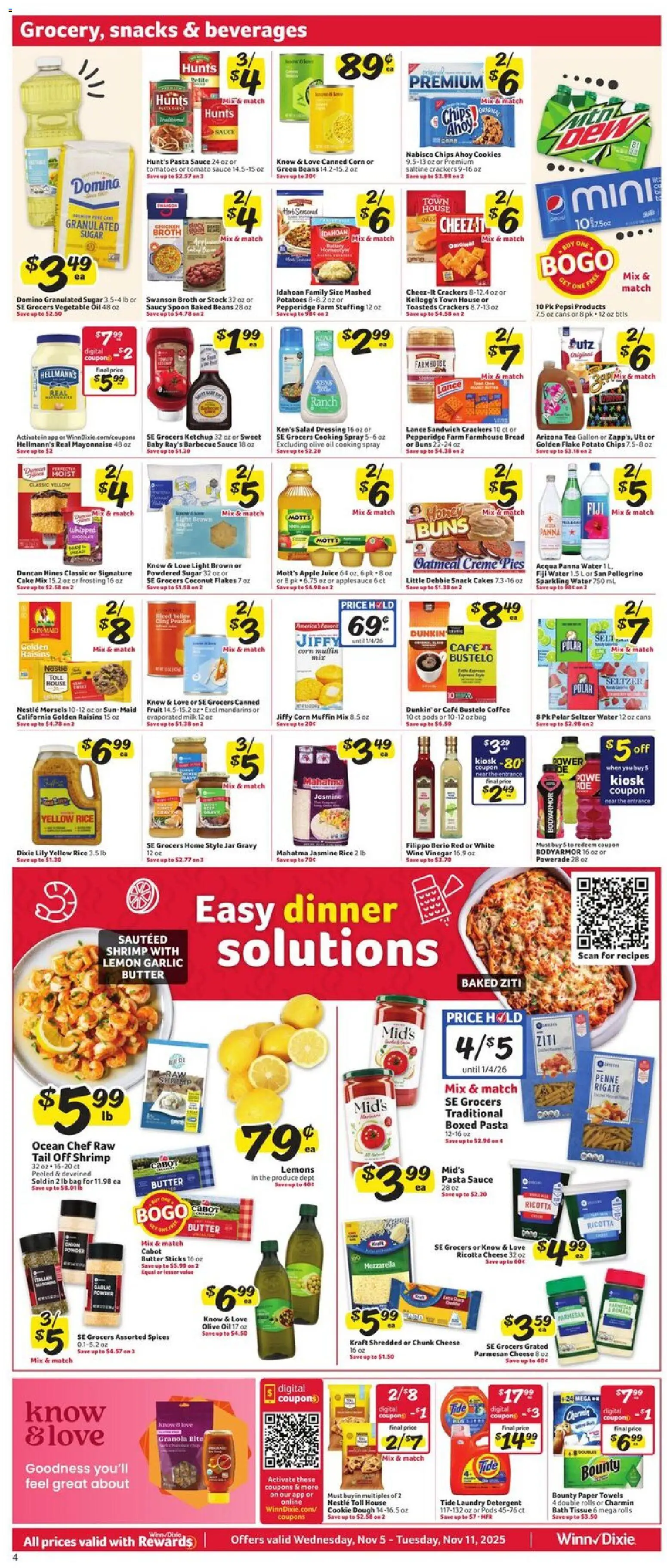 Winn Dixie Weekly Circular - FL - valid from 05.11.2025 | Page: 5 | Products: Corn, Mandarins, Water, Sauce