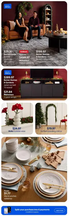 Preview of Walmart - Home and Garden Books from shop Walmart valid from 27.11.2025 | Page: 3 | Products: Tv, Coffee table, Table, Vase