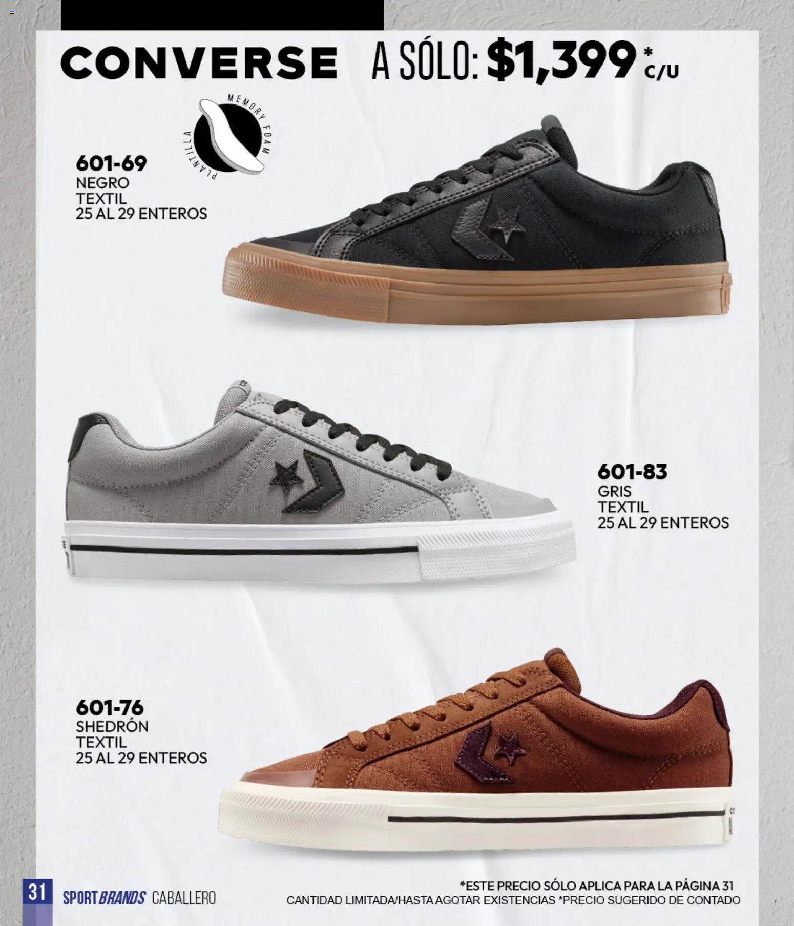 Nuevas ofertas de Cklass válidas en toda la República Mexicana desde el 05.03.2026. ¡Encuentra las mejores ofertas en Cklass catálogo Sportbrands Verano Caballero! | Página: 32