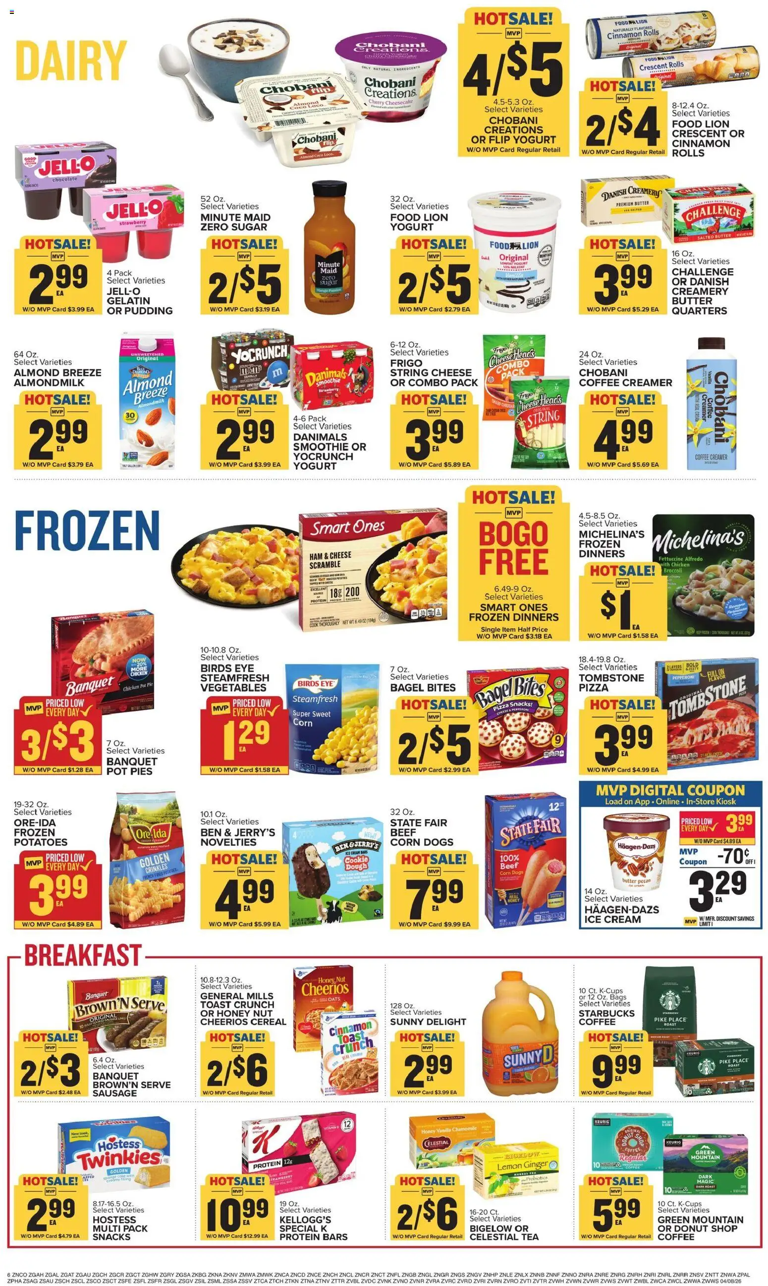 Food Lion Weekly Ad - valid from 08.04.2026 | Page: 7 | Products: Butter, Cheese, Eggs, Ice cream