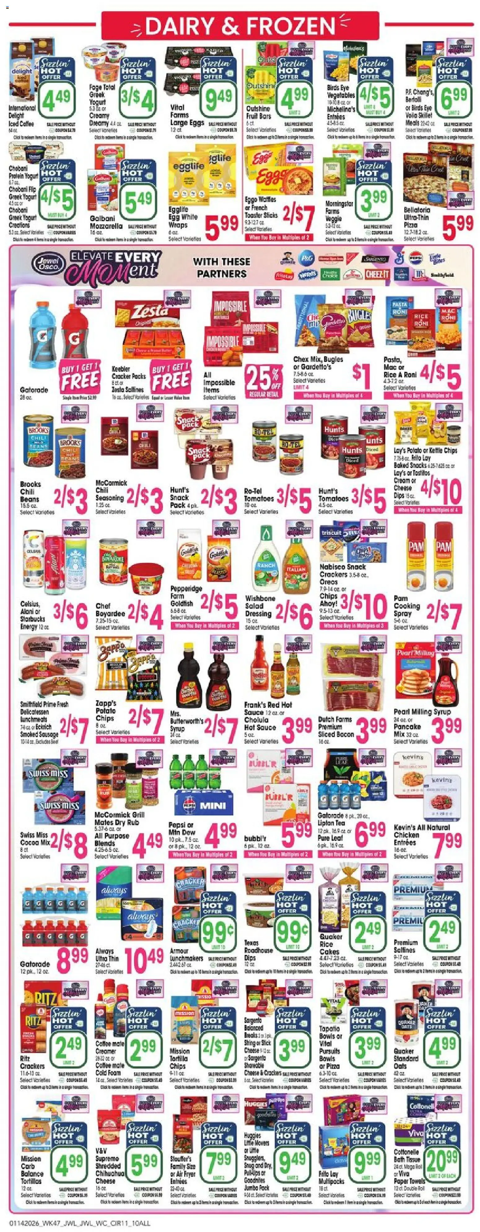 Jewel Osco Weekly Ad - IN - valid from 14.01.2026 | Page: 11 | Products: Coffee, Pasta, Sauce, Kettle