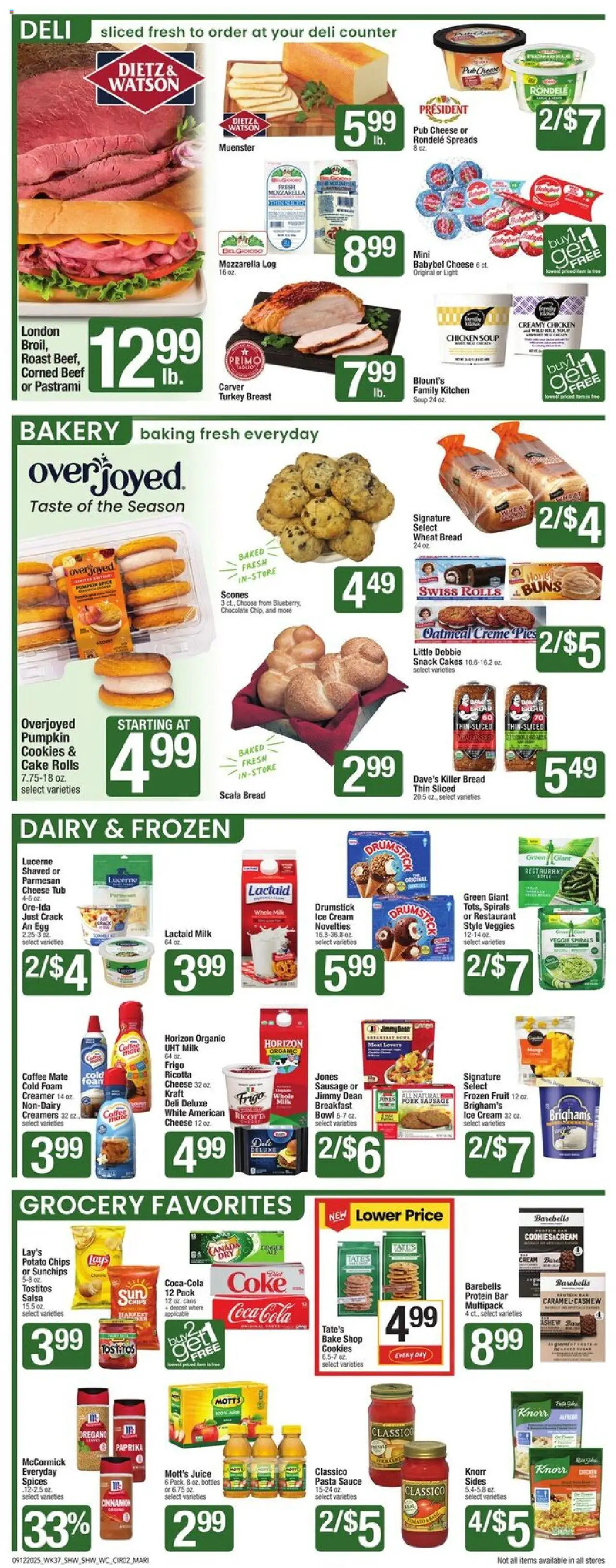 Shaw's Weekly Ad - valid from 12.09.2025 | Page: 2 | Products: Milk, Juice, Beef, Pumpkin