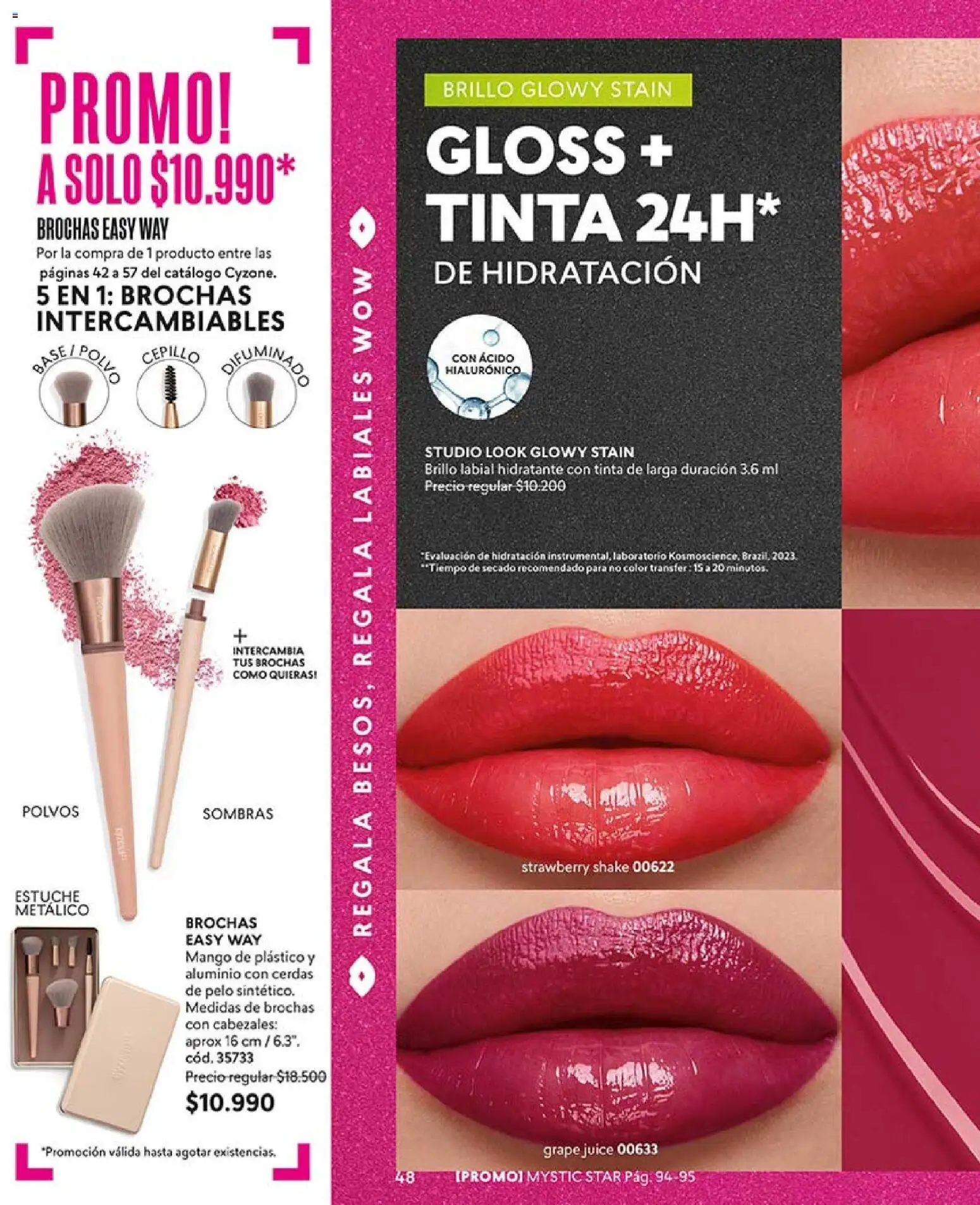 Catálogo CyZone Campaña 18 │ válido desde el 01.12.2025 | Página: 48 | Productos: Brillo, Estuche, Polvo, Cepillo