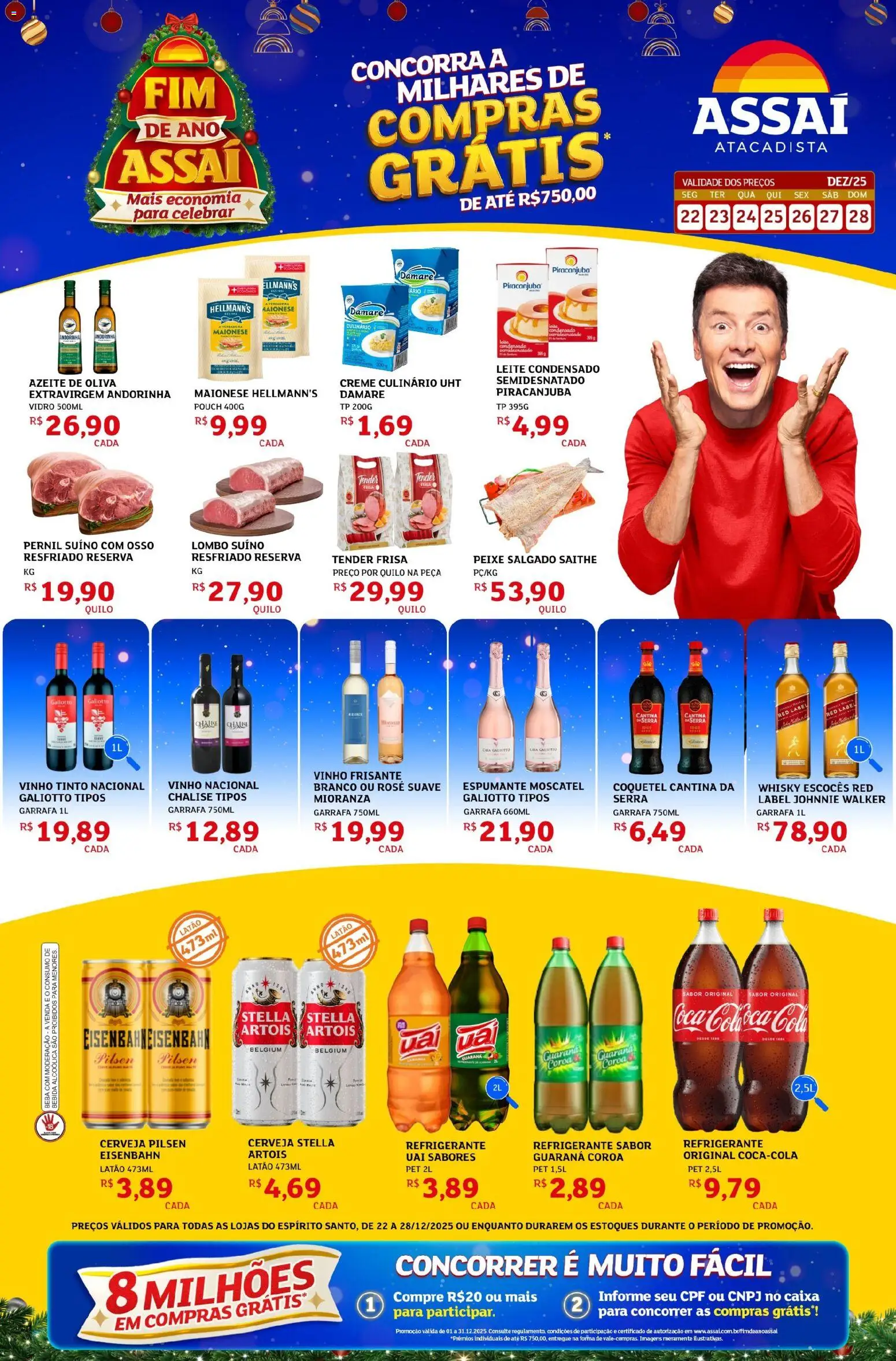 Assaí Atacadista Folheto - válido de 22.12.2025 | Página: 1 | Produtos: Tender, Eisenbahn, Vinho, Leite condensado