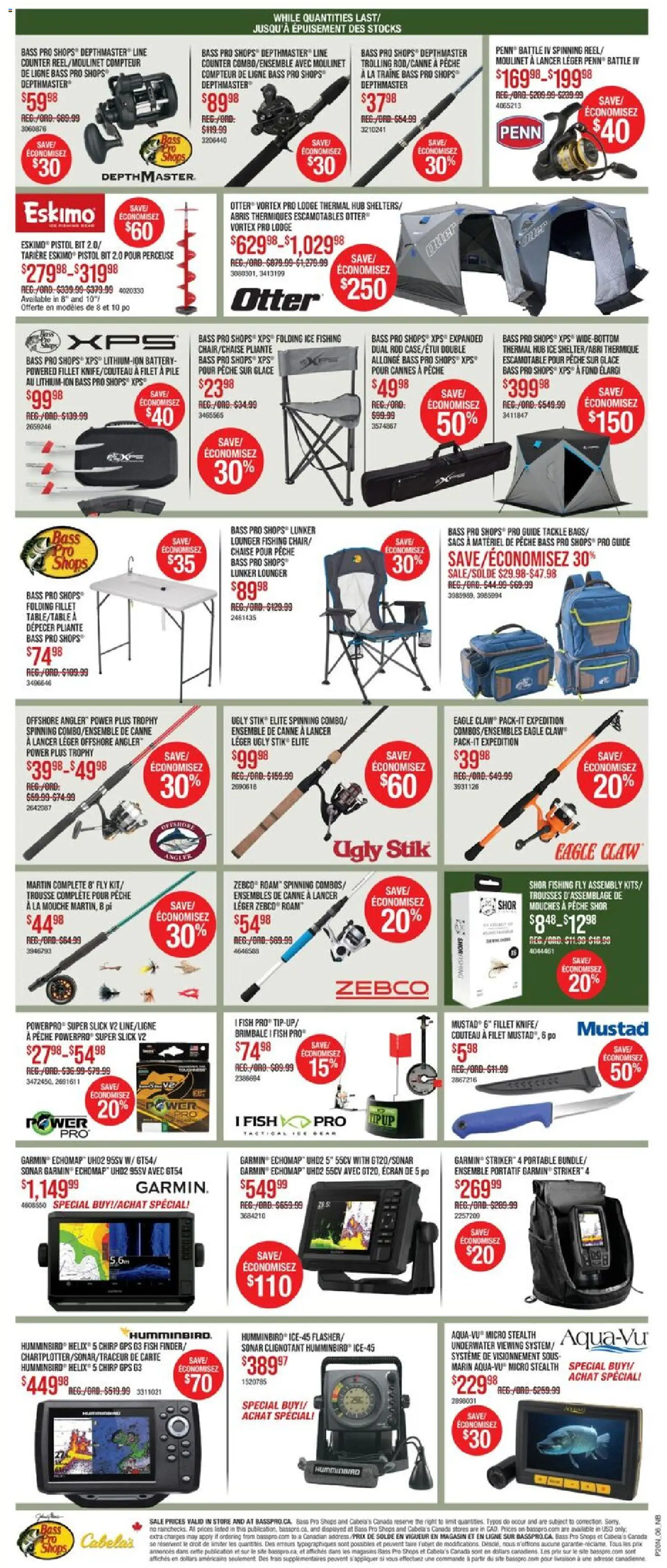 Cabelas flyer valid from 26.12.2025 | Page: 8 | Products: Fish, Battery