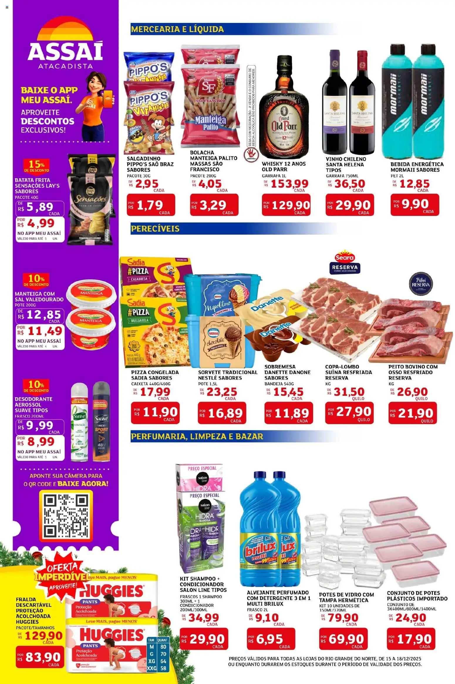 Assaí Atacadista Folheto - válido de 15.12.2025 | Página: 2 | Produtos: Shampoo, Condicionador, Detergente, Bebida