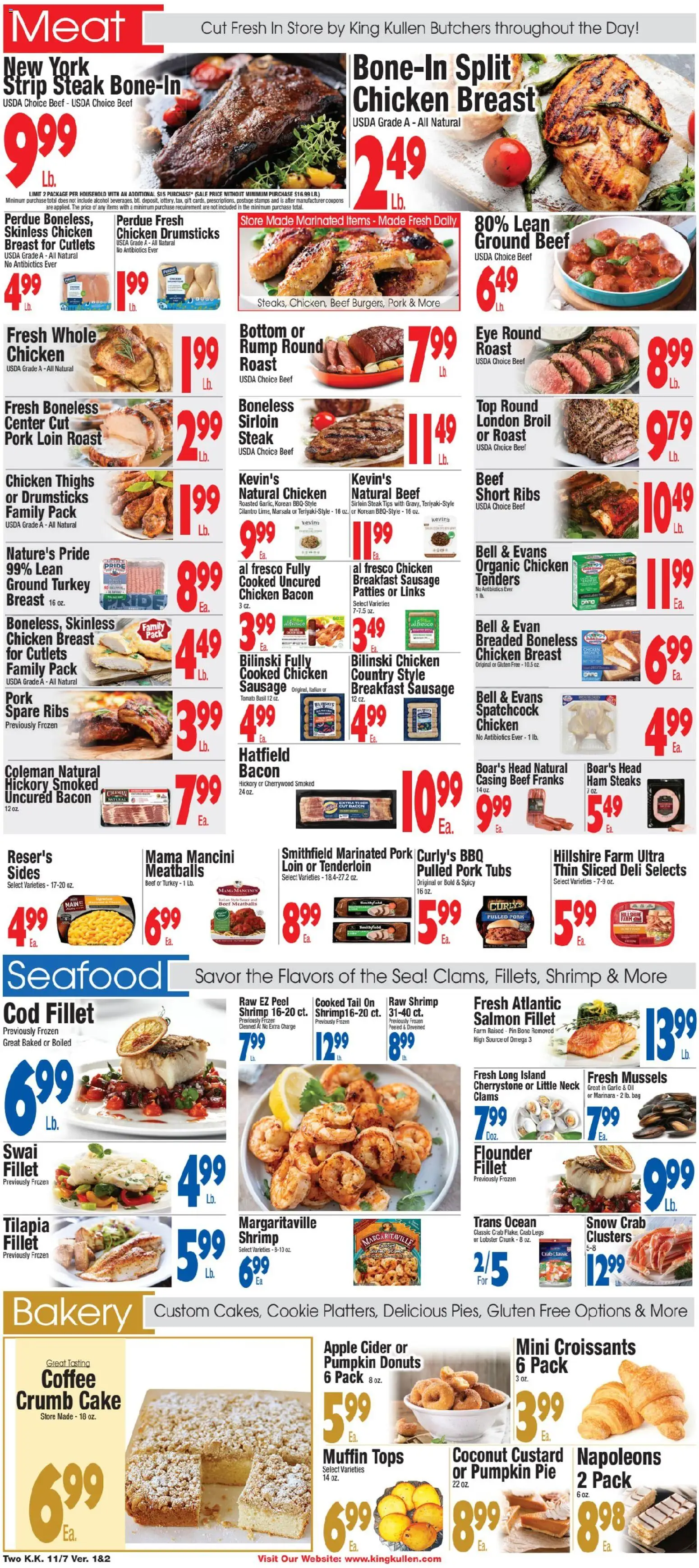 King Kullen Weekly Ad - valid from 07.11.2025 | Page: 2 | Products: Pin, Sauce, Seafood, Bag
