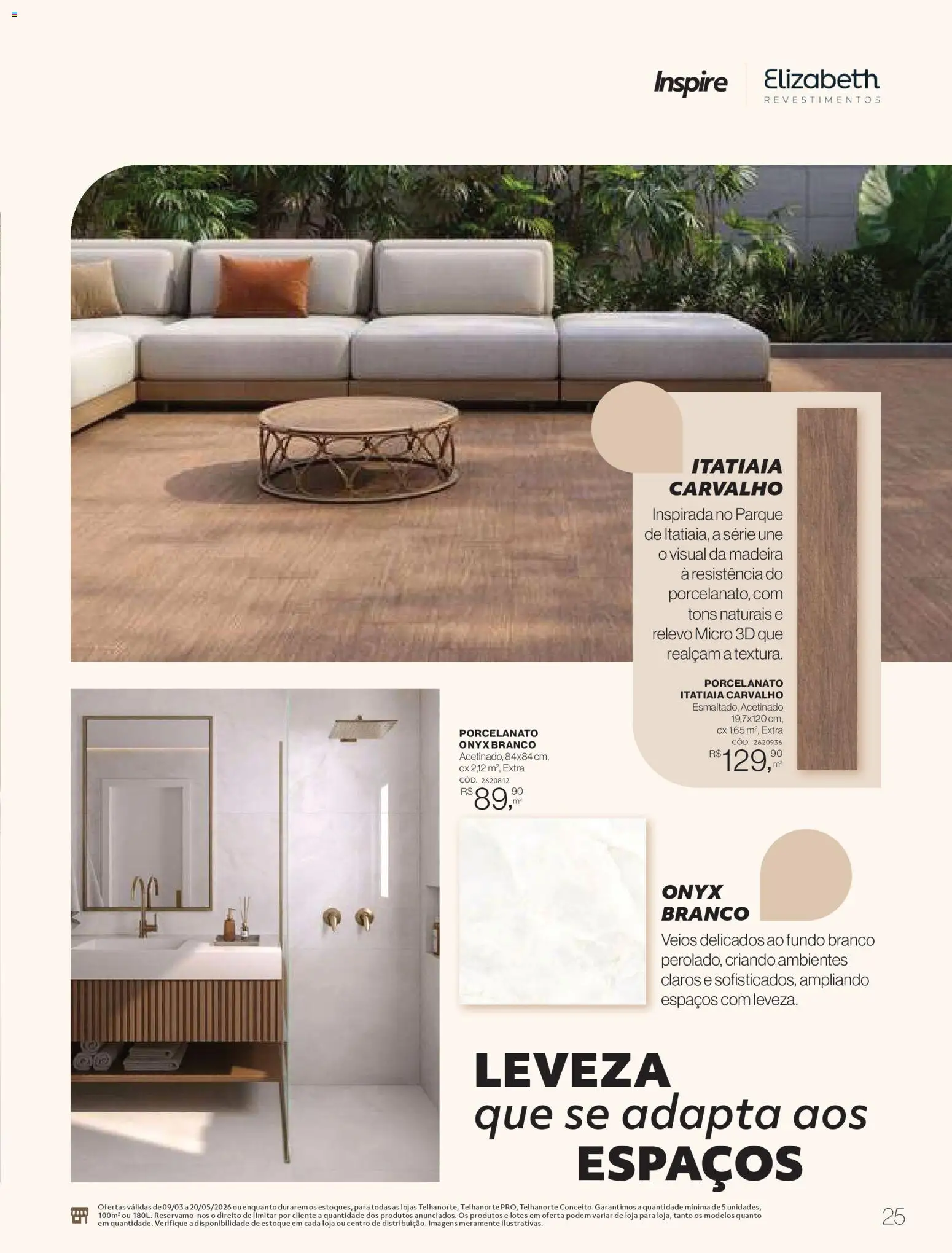 Telhanorte Folheto - válido de 09.03.2026 | Página: 25 | Produtos: Porcelanato