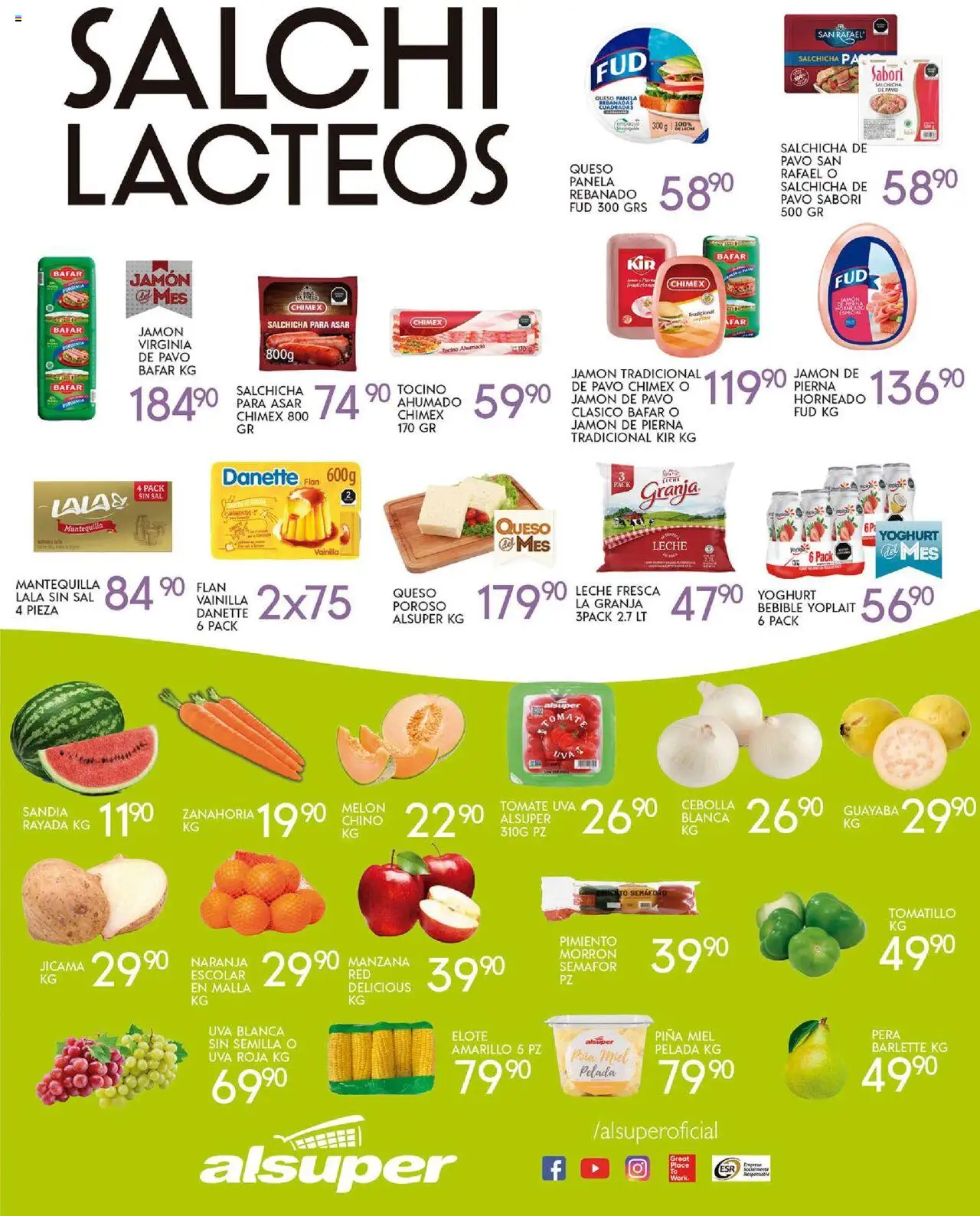 Nuevas ofertas de Alsuper válidas en toda la República Mexicana desde el 10.10.2025. ¡Encuentra las mejores ofertas en Alsuper - Folleto Zacatecas! | Página: 3 | Productos: Cebolla, Mantequilla, Malla, Zanahoria