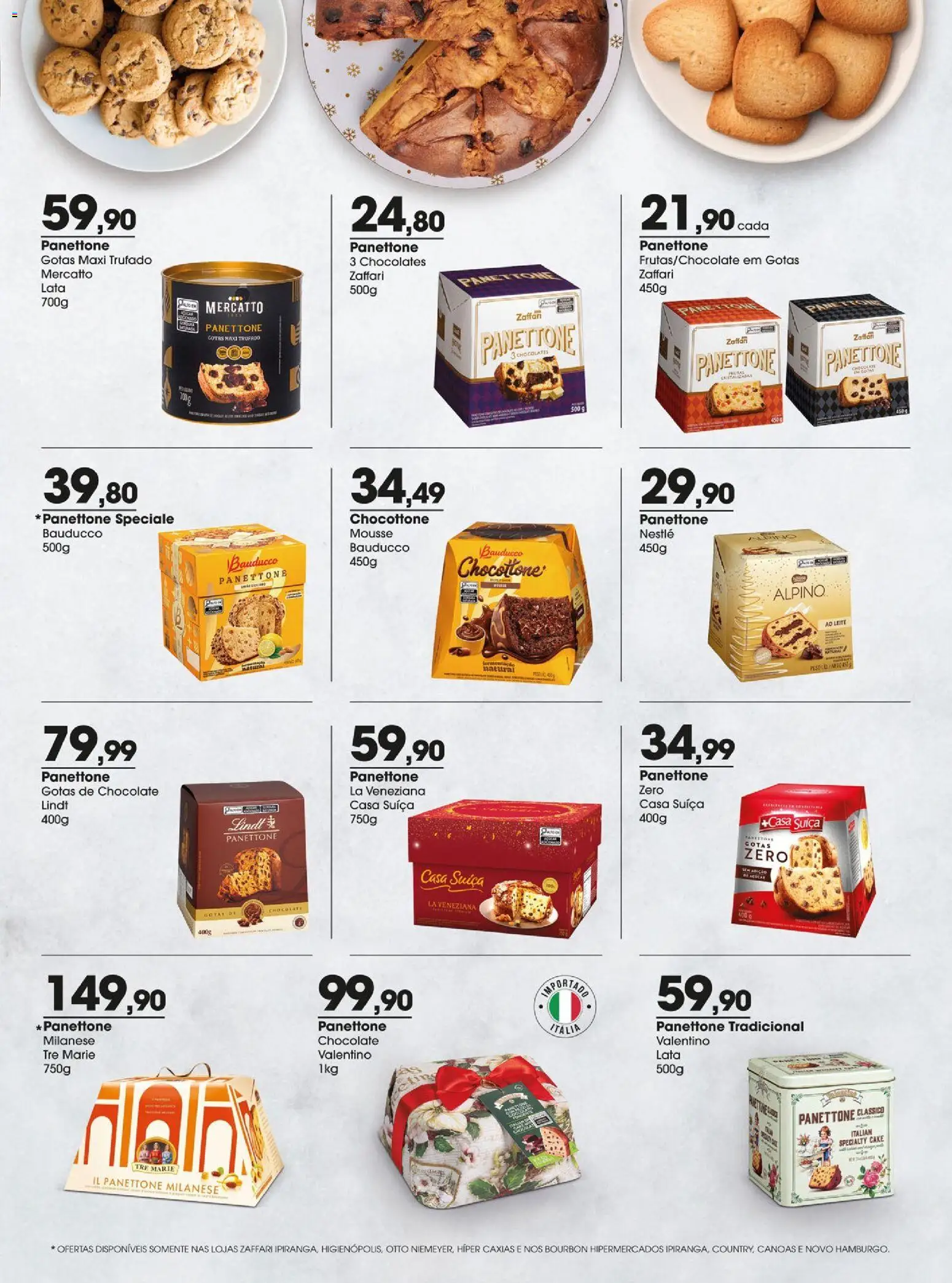 Zaffari Folheto - válido de 16.12.2025 | Página: 7 | Produtos: Panettone, Panettone bauducco, Bourbon, Veneziana