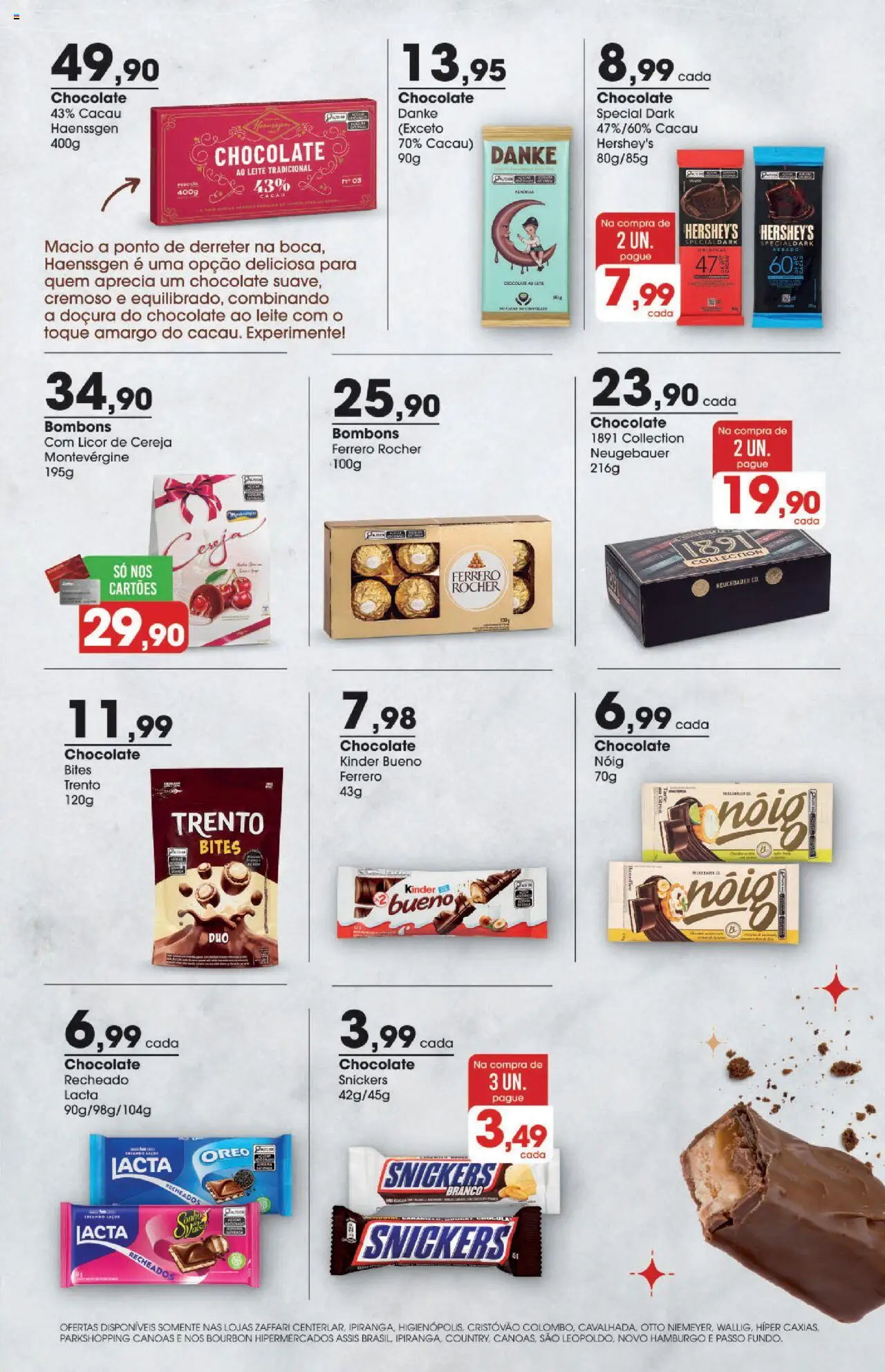 Zaffari Folheto - válido de 17.07.2025 | Página: 5 | Produtos: Leite, Chocolate, Bourbon, Ferrero Rocher