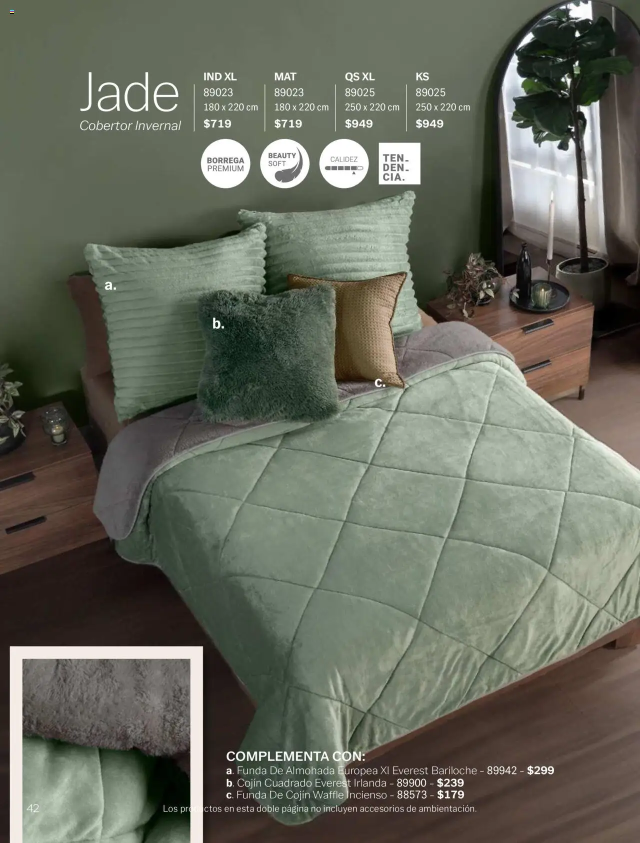 Nuevas ofertas de Vianney válidas en toda la República Mexicana desde el 15.08.2025. ¡Encuentra las mejores ofertas en Vianney - Catálogo Invierno! | Página: 44 | Productos: Cobertor, Funda, Funda de almohada, Almohada