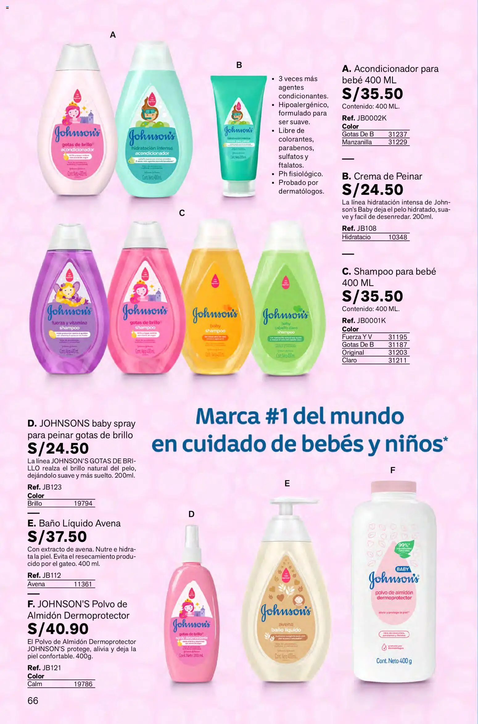 Catálogo Leonisa válido desde 23.10.2025 | Página: 66 | Productos: Shampoo, Baño, Crema, Polvo