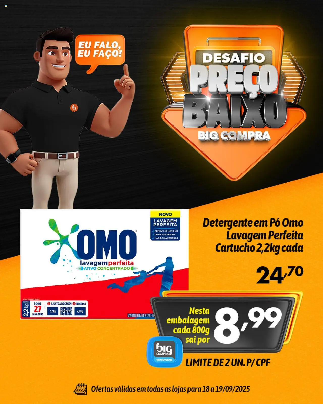 Big Compra Folheto - válido de 18.09.2025 | Página: 4 | Produtos: Pó, Detergente, Roupas, Baixo