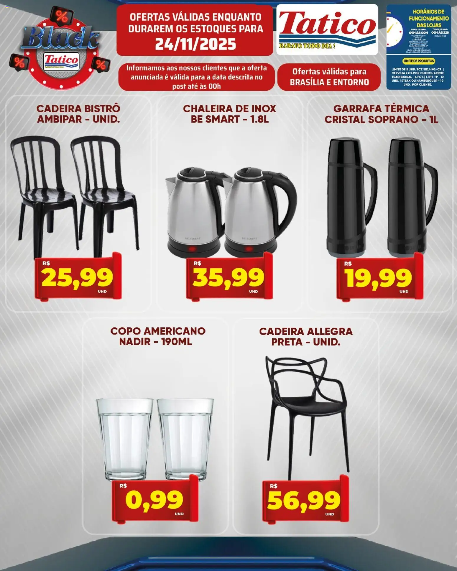 Tatico Folheto - válido de 25.11.2025 | Página: 31 | Produtos: Cadeira, Leite, Cerveja, Hambúrguer