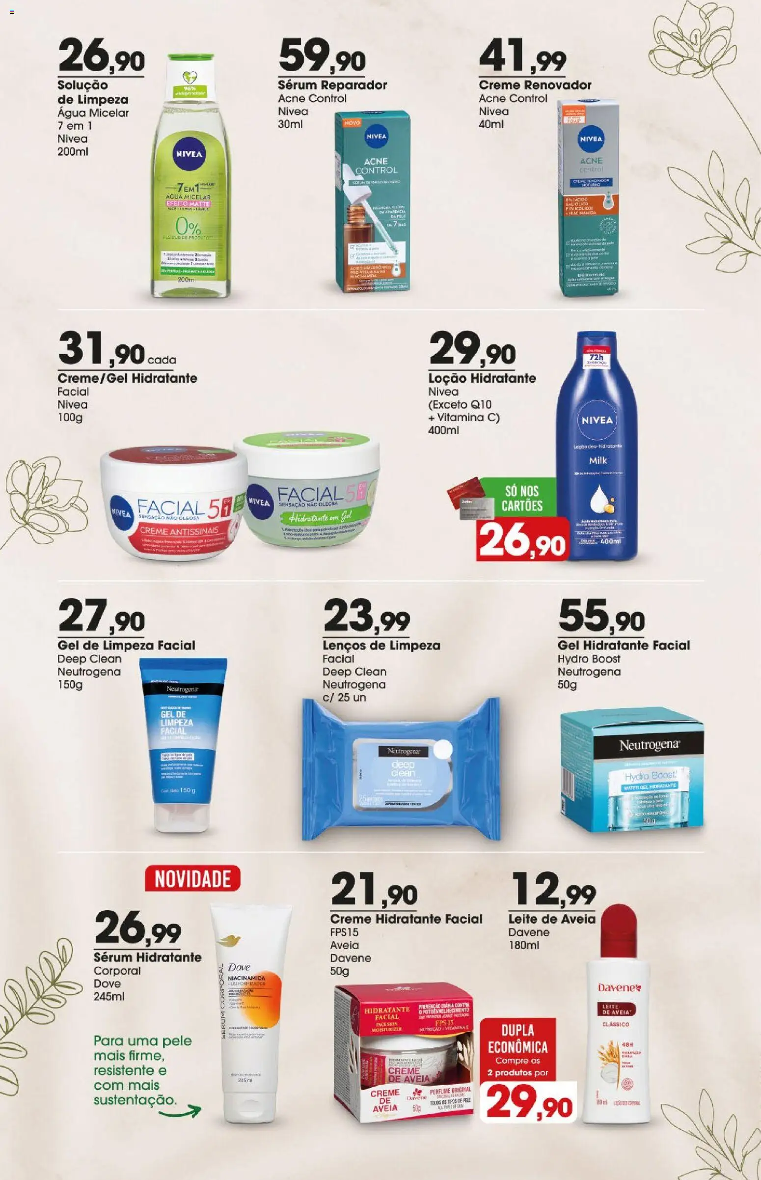 Zaffari Folheto - válido de 18.12.2025 | Página: 8 | Produtos: Água micelar, Sérum, Creme, Aveia