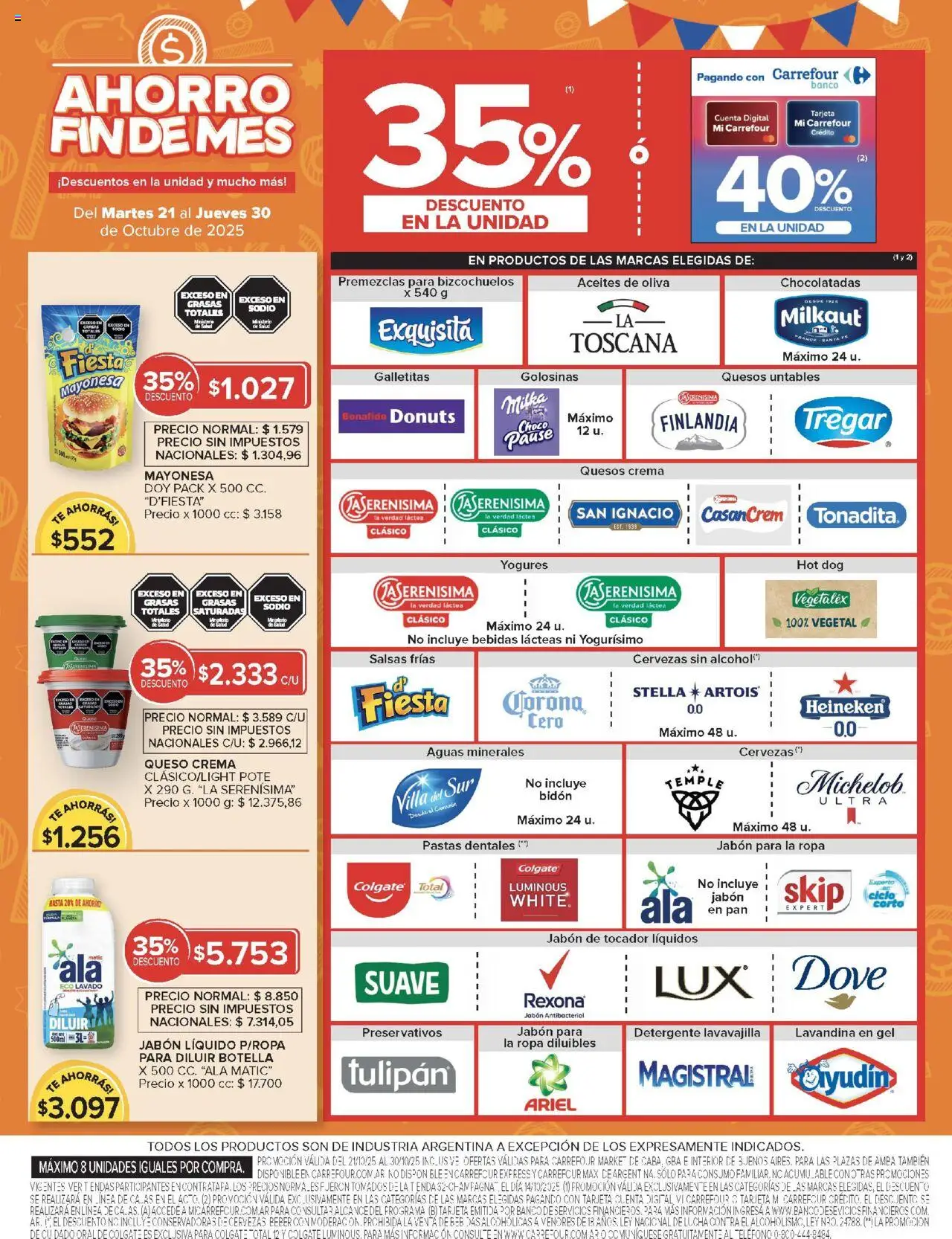 Carrefour - Ofertas Carrefour | 21 al 30 Octubre - 877a82af-aec3-47b2-a5ca-060b2cfa1f47 │ válido desde el 21.10.2025 | Página: 36 | Productos: Banco, Oliva, Pan, Golosinas