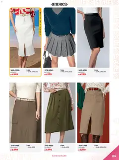 Vista previa de Andrea catálogo Outlet, nuevo folleto de la tienda, válido en México a partir del 21.12.2025 | Página: 159 | Productos: Ropa, Falda