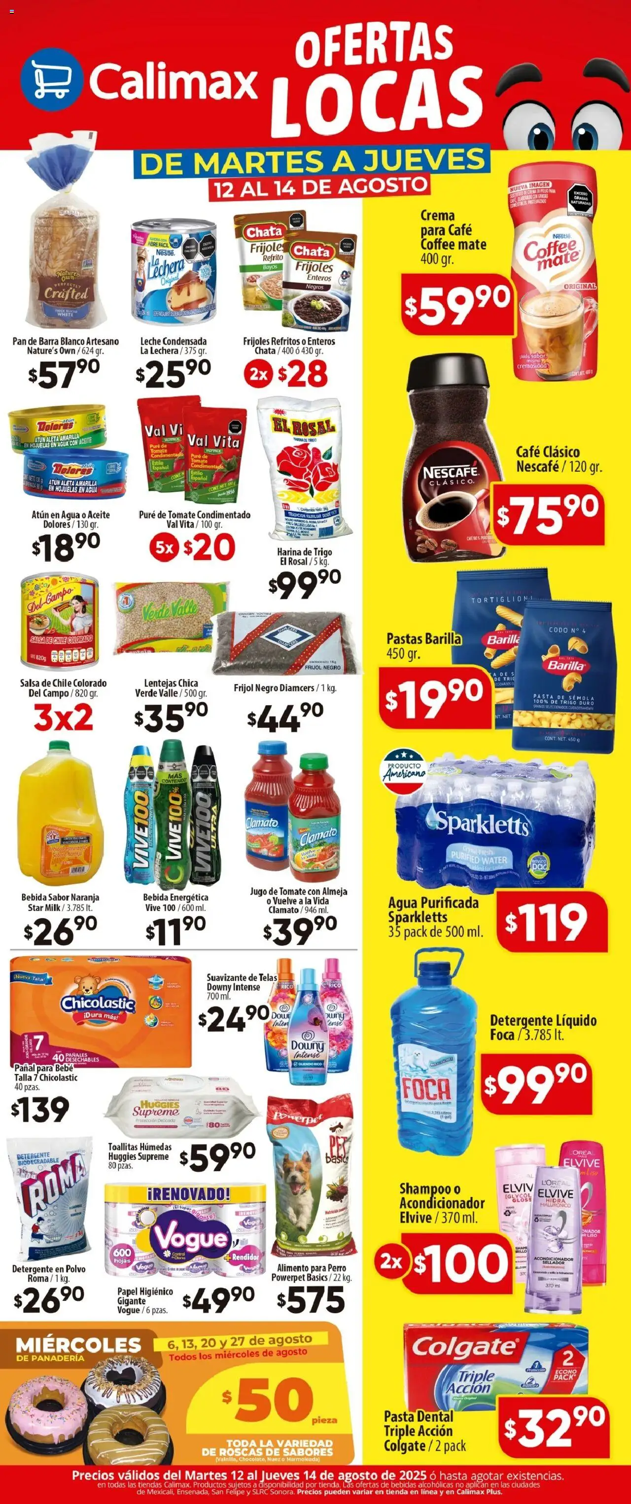 Nuevas ofertas de Calimax válidas en toda la República Mexicana desde el 12.08.2025. ¡Encuentra las mejores ofertas en Calimax - Folleto Martes a Jueves! | Página: 2 | Productos: Tomate, Nuez, Hojuelas, Barra