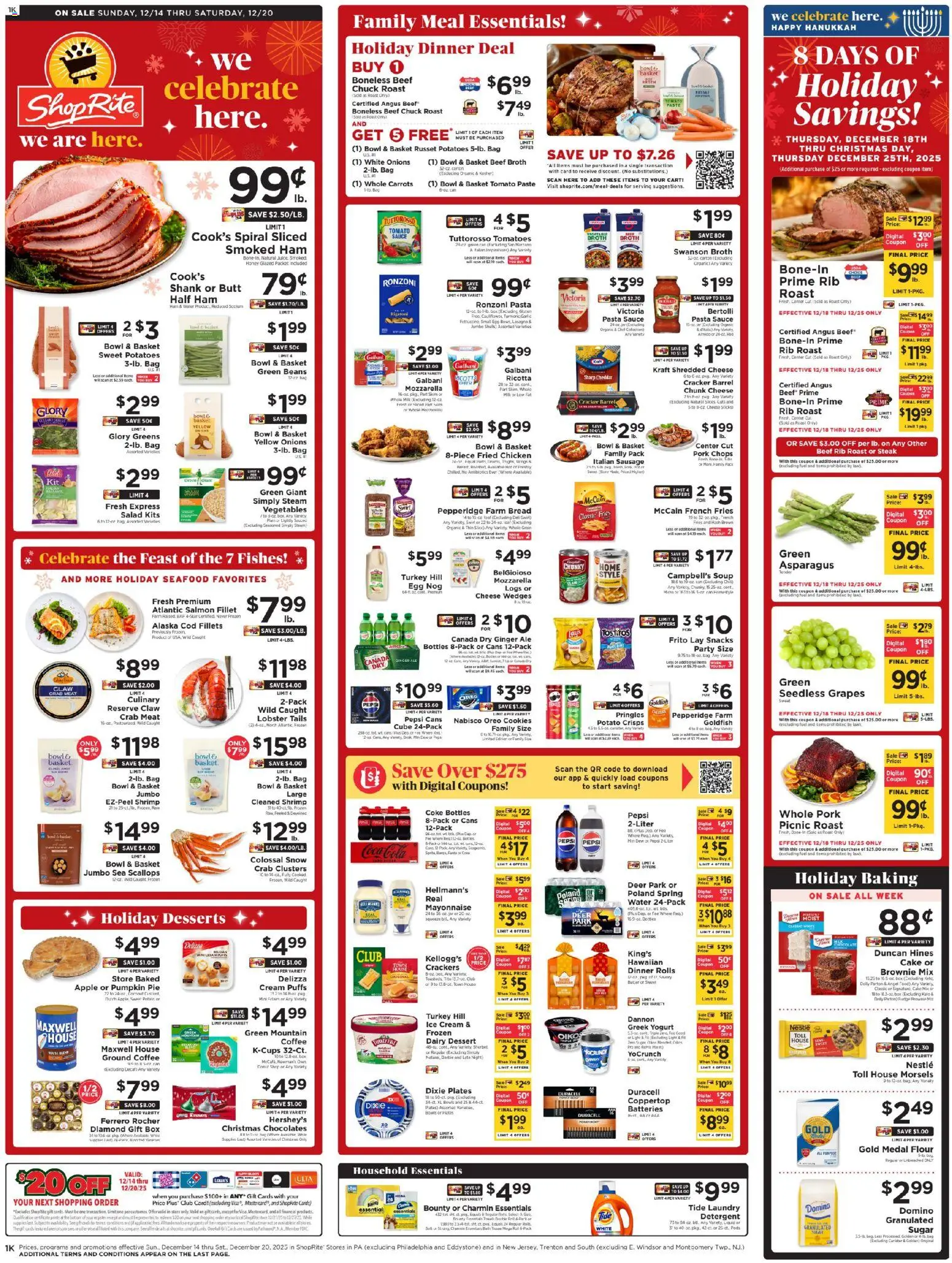 ShopRite Weekly Ad 2 - valid from 14.12.2025 | Page: 1 | Products: Asparagus, Bread, Vegetables, Garlic