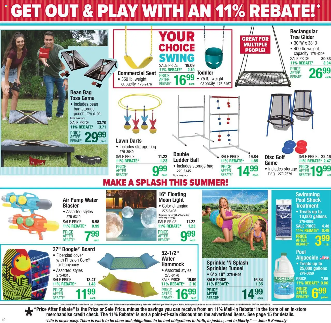 Menards Weekly Ad - valid from 25.06.2025 | Page: 16 | Products: Ladder, Pump, Bag, Weight