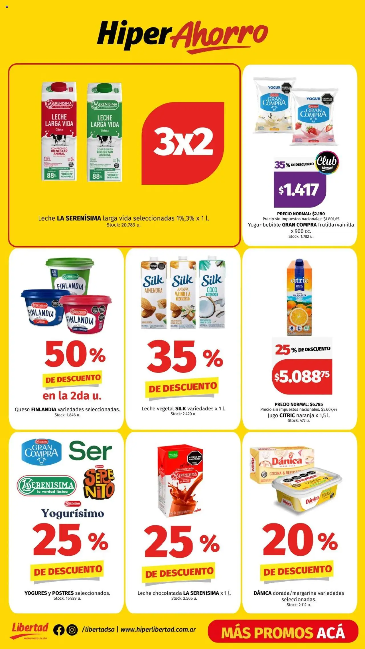 Hipermercado Libertad catálogo │ válido desde el 04.09.2025 | Página: 5 | Productos: Leche, Queso, Chocolatada, Jugo
