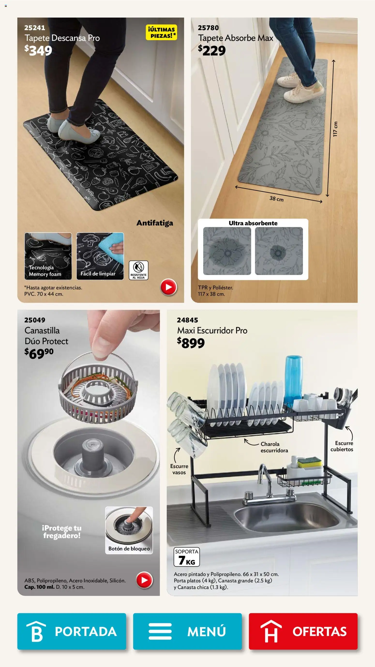 Nuevas ofertas de Betterware válidas en toda la República Mexicana desde el 02.02.2026. ¡Encuentra las mejores ofertas en Betterware campaña 2 2026! | Página: 41 | Productos: Escurridor, Canasta, Vasos, Tapete