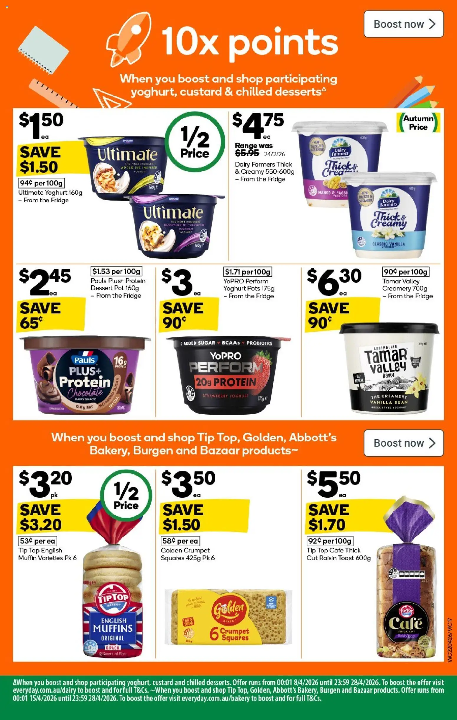 Woolworths catalogue - valid from 22.04.2026 | Page: 17 | Products: Dairy, Yoghurt, Chocolate, Muffins