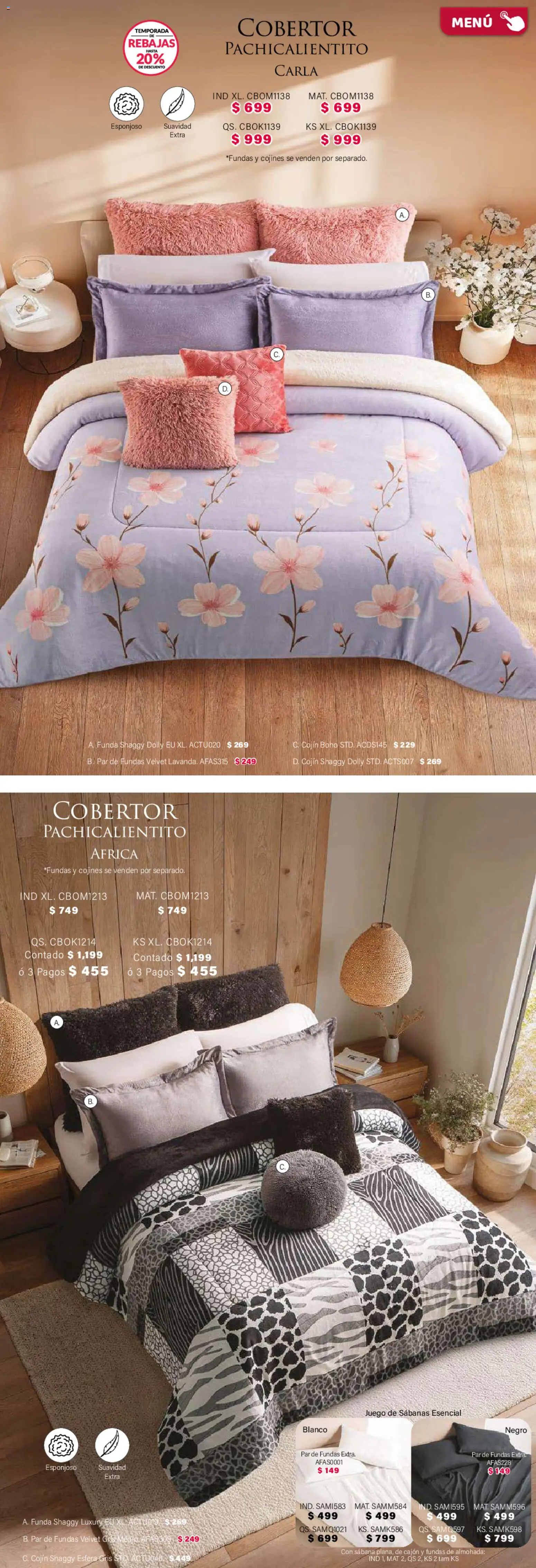 Nuevas ofertas de Colchas Concord válidas en toda la República Mexicana desde el 01.02.2026. ¡Encuentra las mejores ofertas en Colchas Concord catálogo! | Página: 170 | Productos: Cobertor, Funda, Almohada, Sabanas