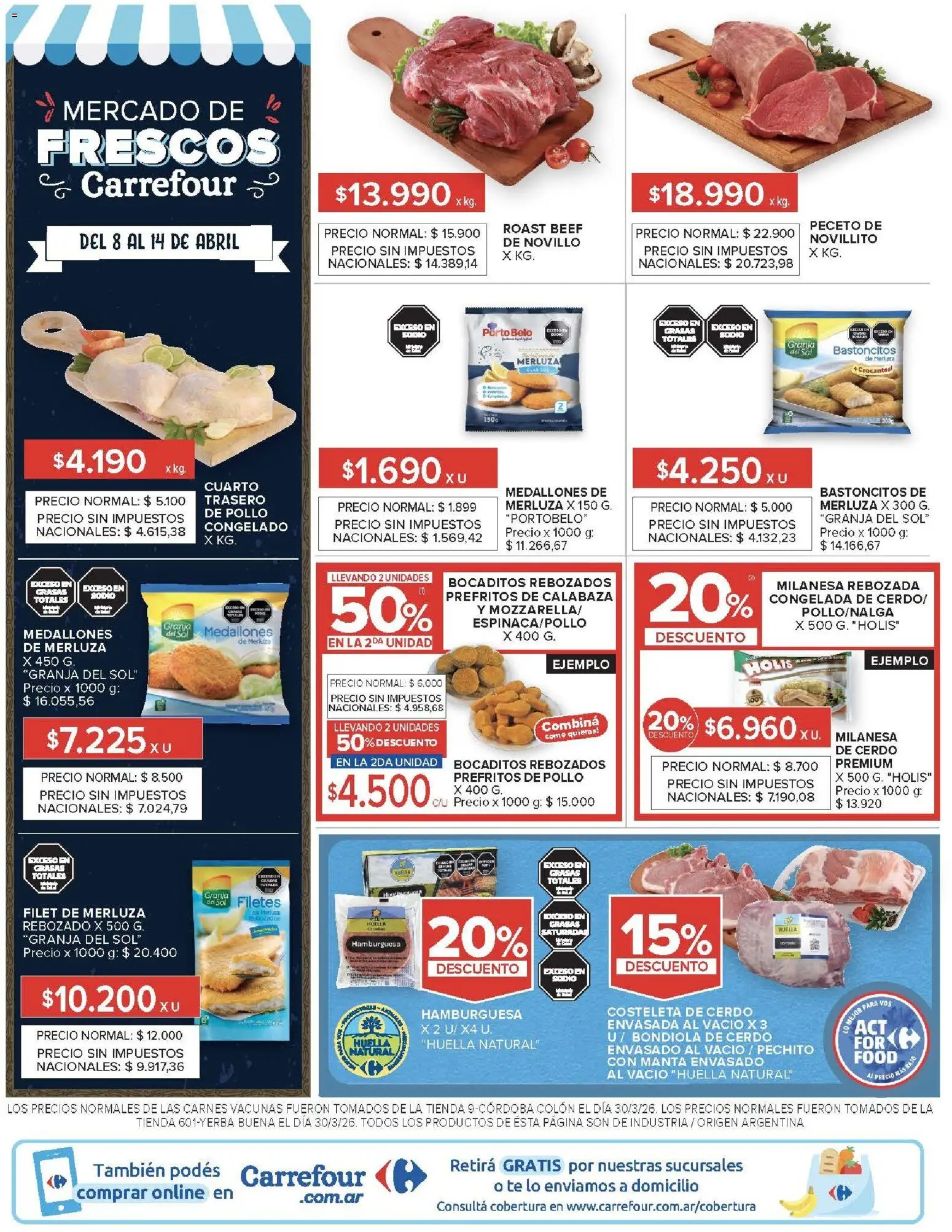 Carrefour Market catálogo │ válido desde el 08.04.2026 | Página: 15 | Productos: Pollo, Milanesa, Cerdo, Té
