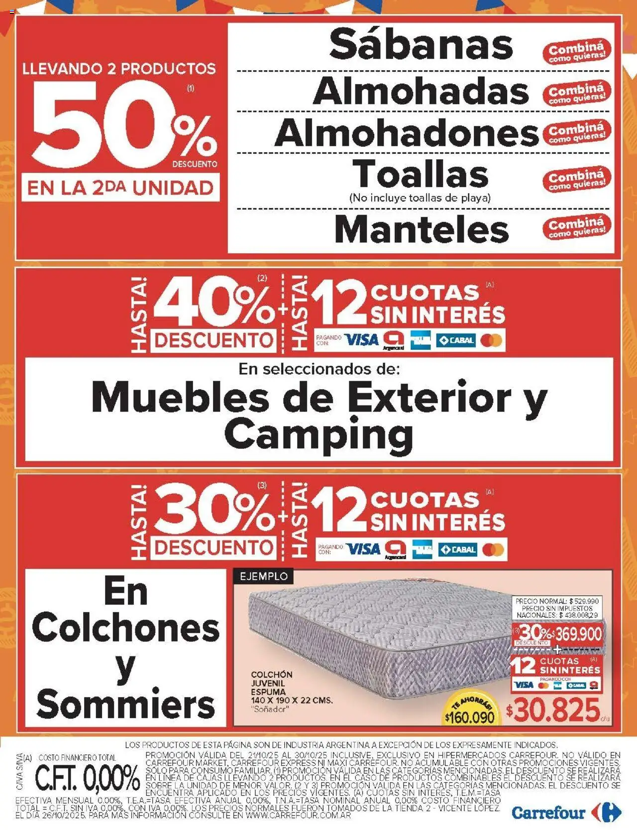 Carrefour - Ofertas Carrefour | 21 al 30 Octubre - 877a82af-aec3-47b2-a5ca-060b2cfa1f47 │ válido desde el 21.10.2025 | Página: 22 | Productos: Colchón, Sobre, Espuma, Té