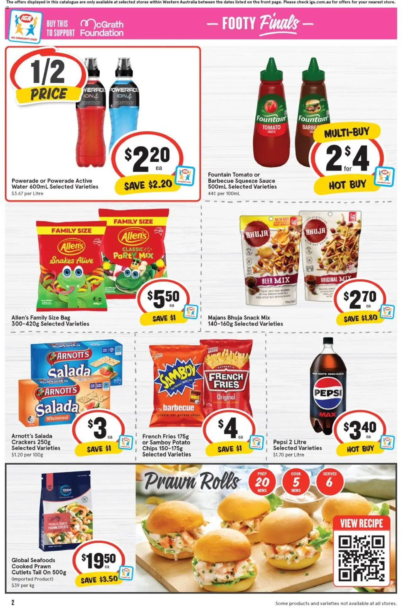 IGA catalogue - valid from 10.09.2025 | Page: 3 | Products: Beer, Pepsi, Water, Fountain