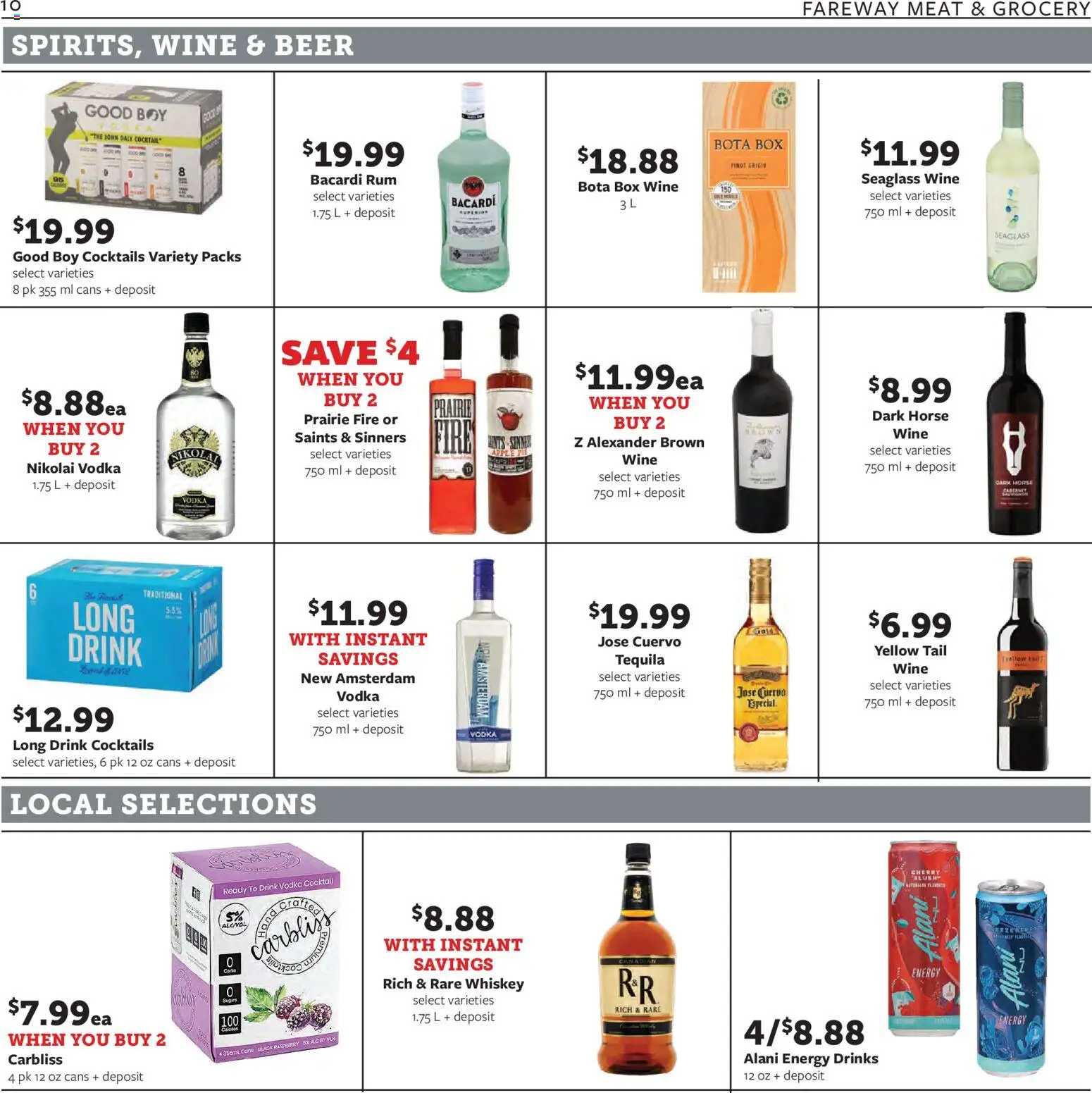 Fareway Weekly Ad - valid from 05.01.2026 | Page: 11 | Products: Box, Wine, Beer, Whiskey