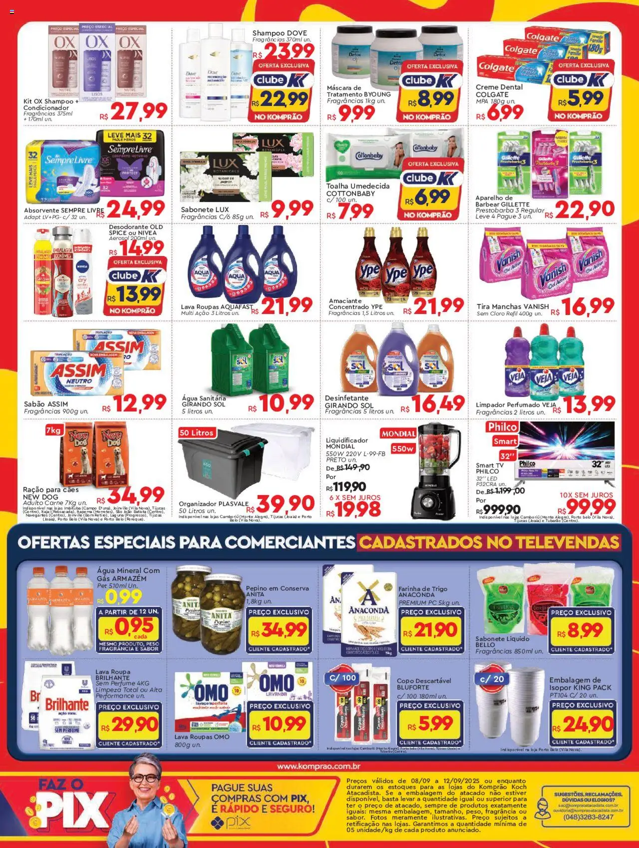 Komprao Atacadista Folheto - válido de 08.09.2025 | Página: 4 | Produtos: Feijão, Farinha de trigo, Arroz