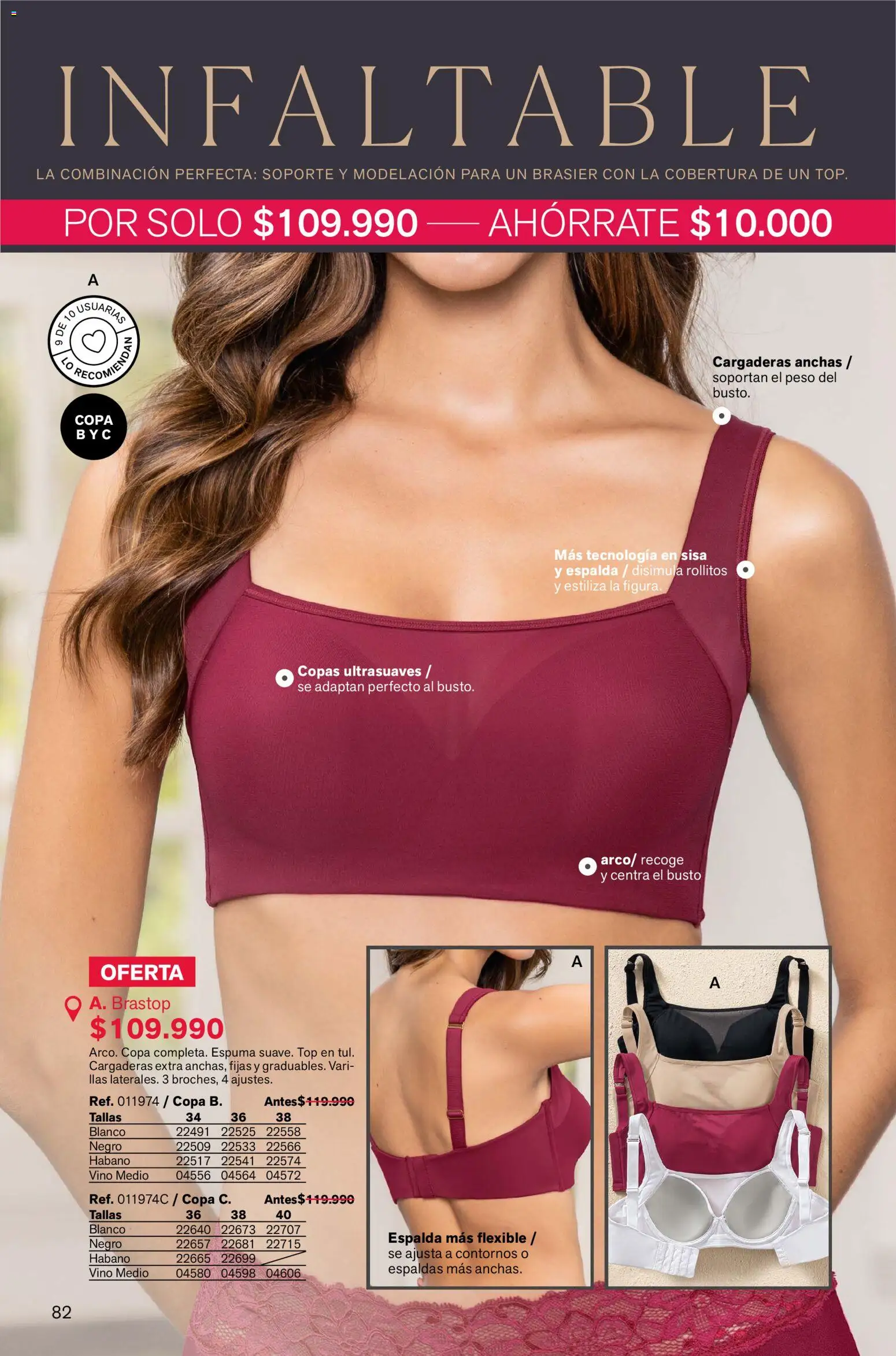 Leonisa revista - valida desde el 02.01.2026 | Página: 82 | Productos: Espuma, Brasier, Top, Combinación