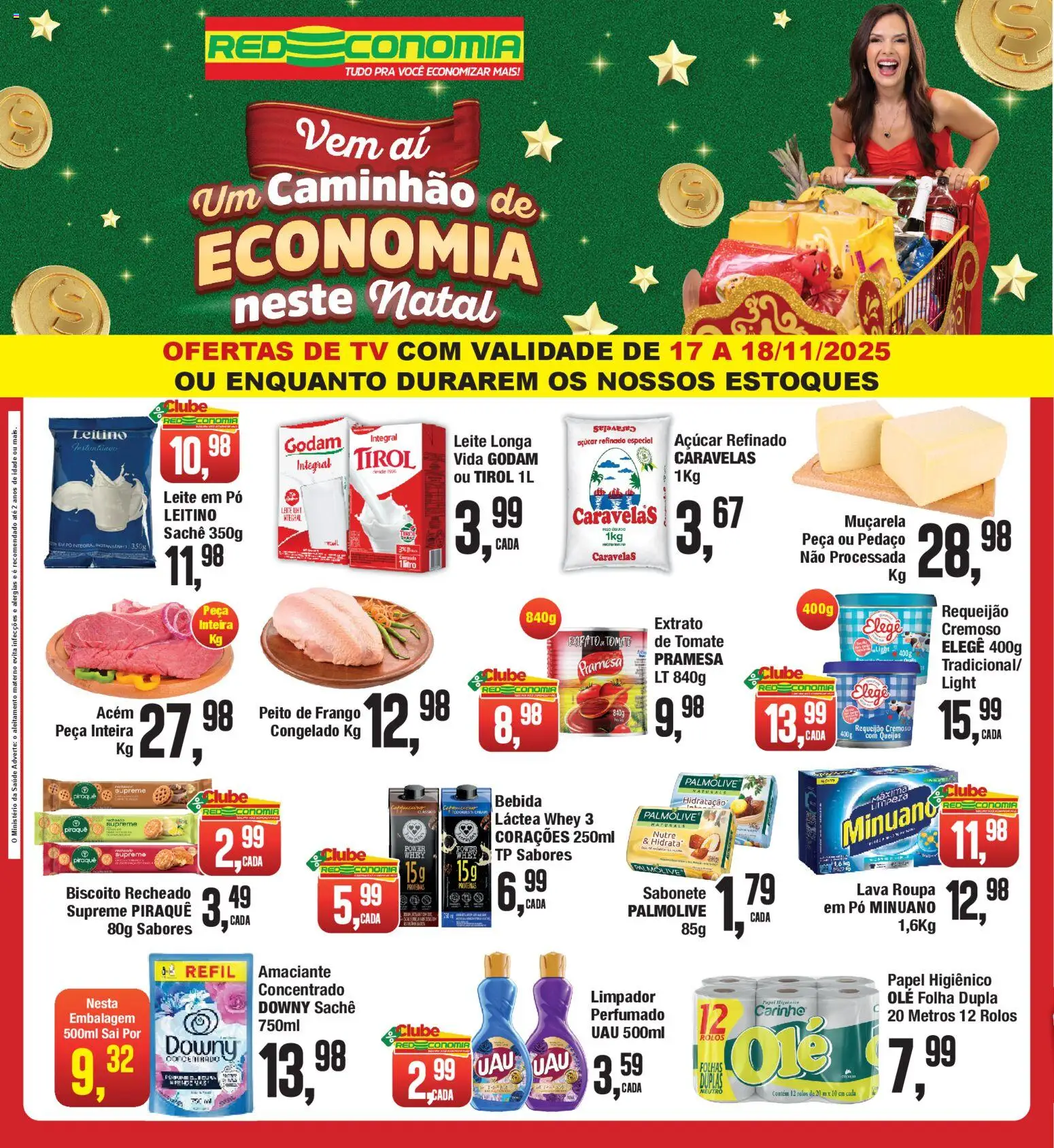 RedEconomia Folheto - válido de 19.11.2025 | Página: 1 | Produtos: Lente, Biscoito recheado, Papel higiênico, Amaciante