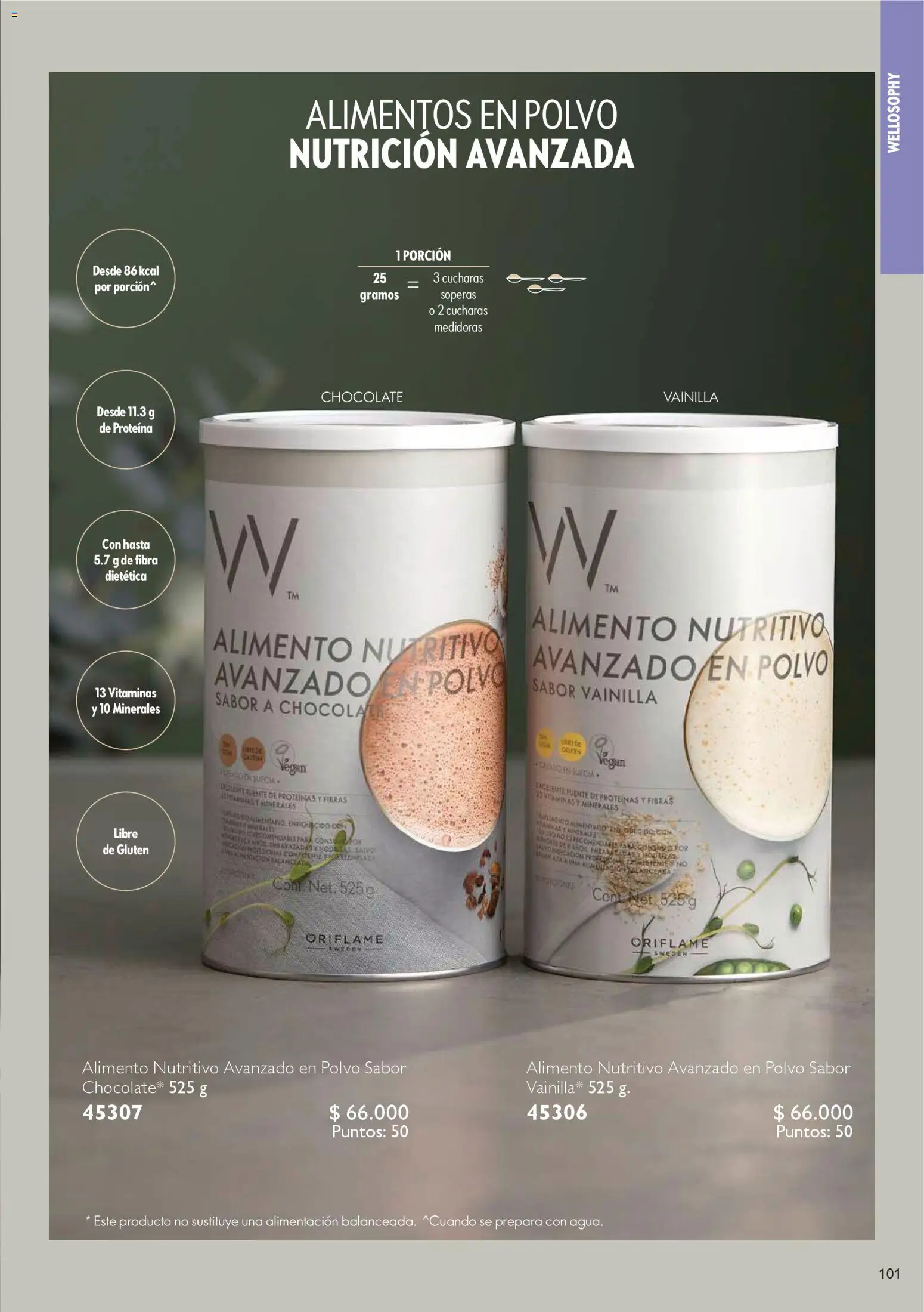 Oriflame catálogo │ válido desde el 06.12.2025 | Página: 101 | Productos: Vitaminas, Polvo, Chocolate, Fuente